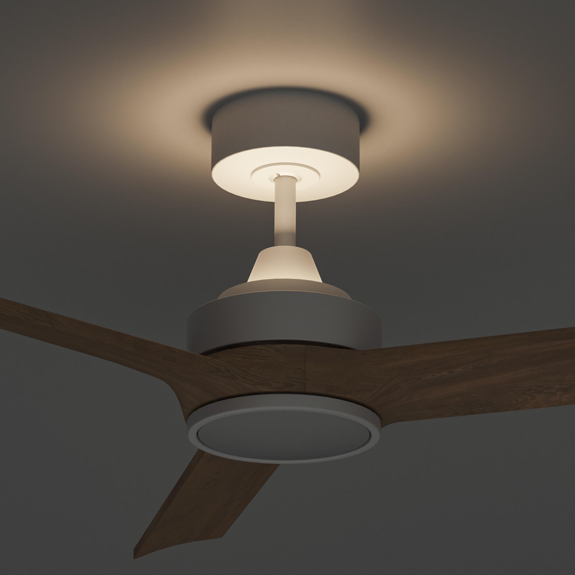 Ventilador de techo con luz silencioso DC Arte Confort Rebeca blanco 122 cm - 6