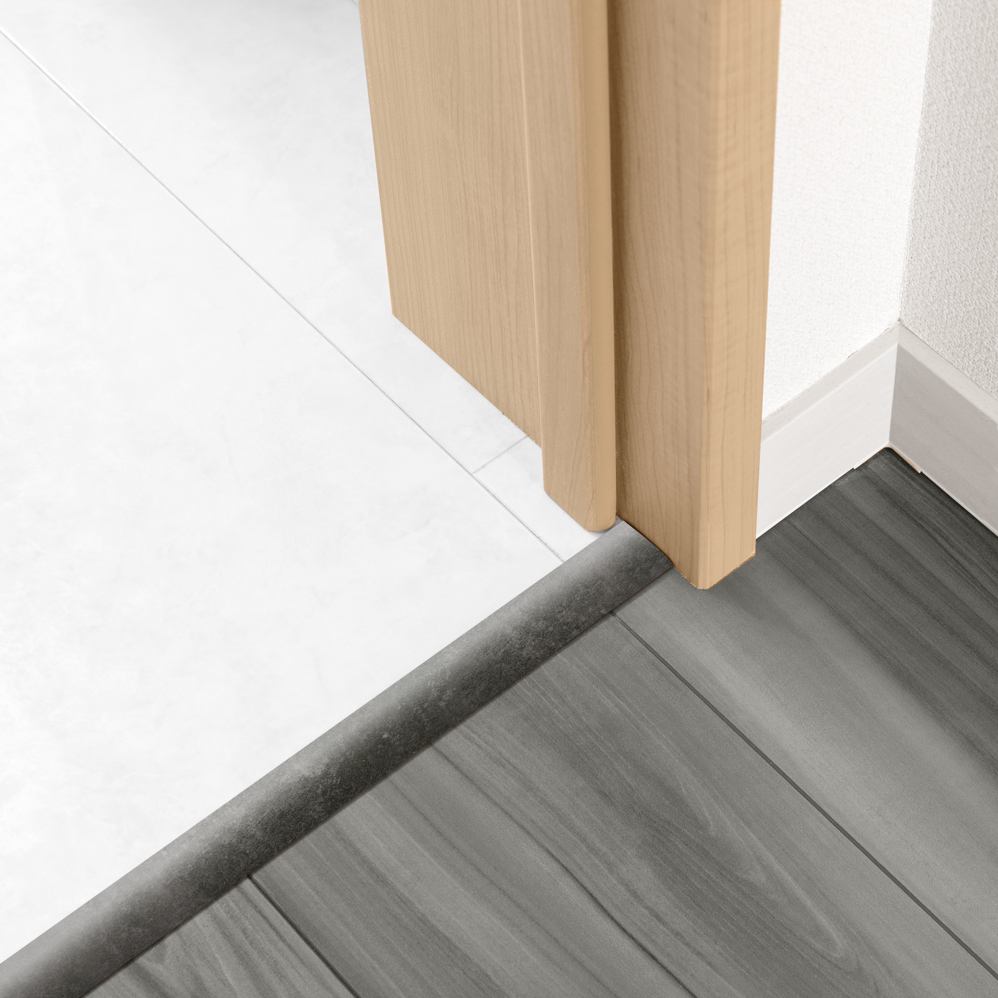 Perfil de umbral 4 en 1 de aluminio negro 1660x37 mm ARTENS CER520 - 2