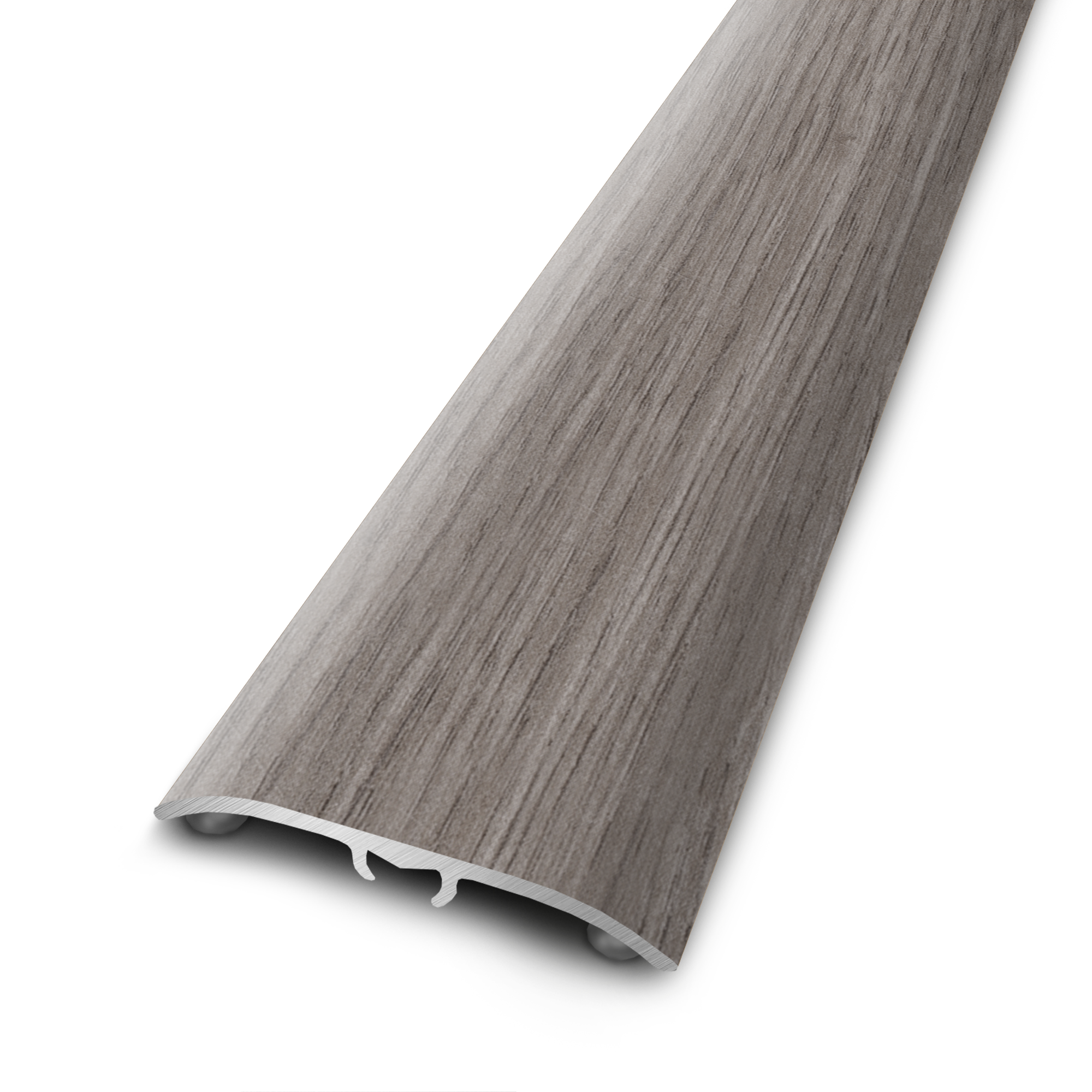 Perfil de umbral 4 en 1 de aluminio color madera gris 1660x37 mm artens gr135