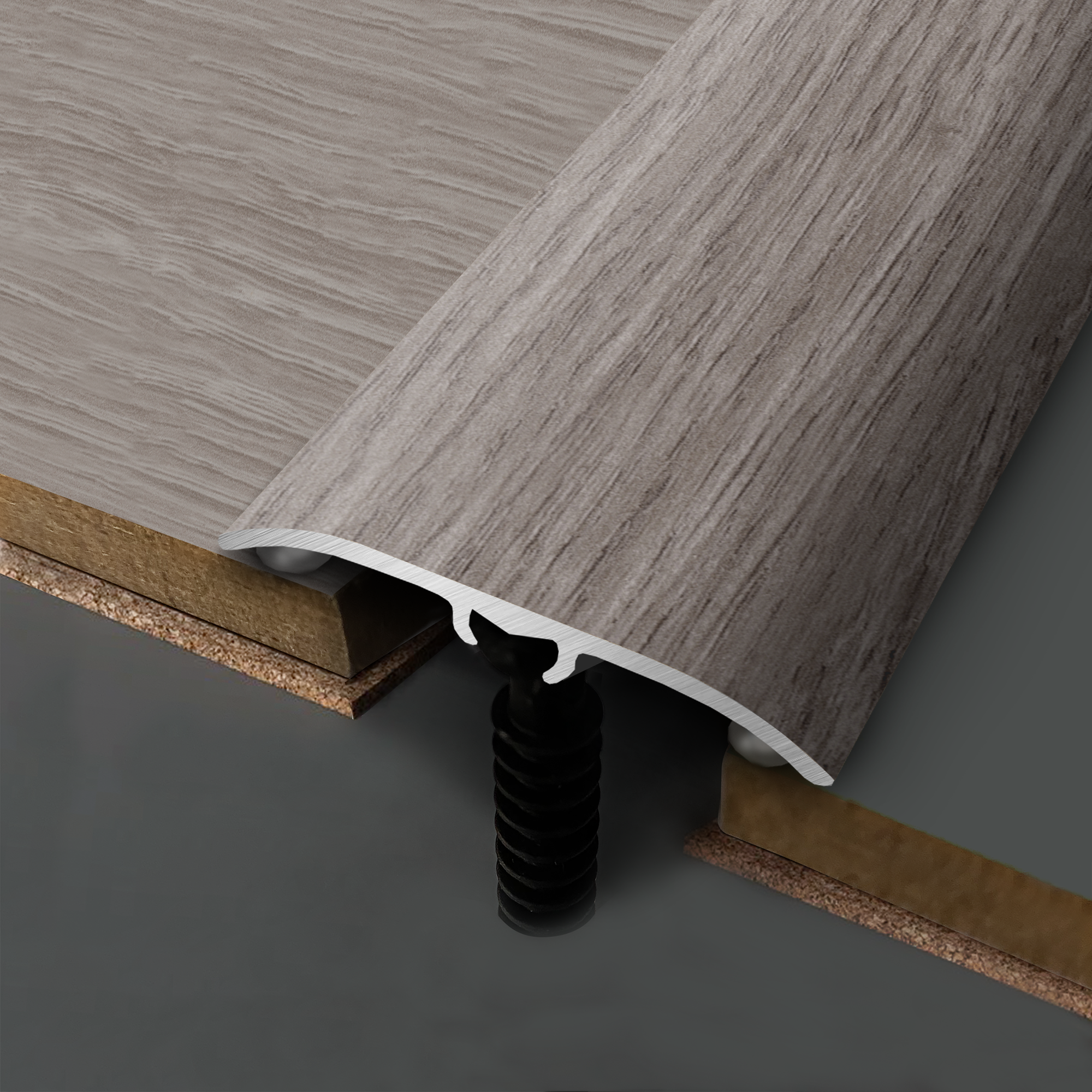 Perfil de umbral 4 en 1 de aluminio color madera gris 1660x37 mm ARTENS GR135 - 6