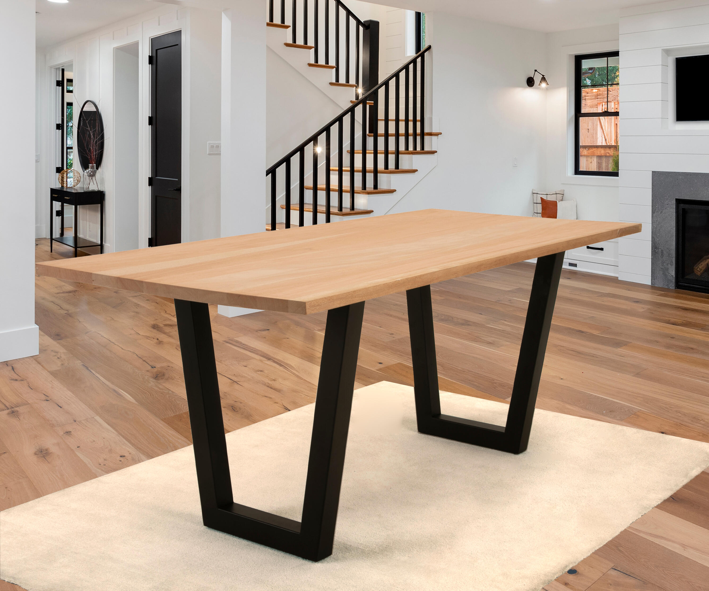 Tavola lamellare in legno di okumé, L 90 x 200 cm x Sp 30 mm - 2