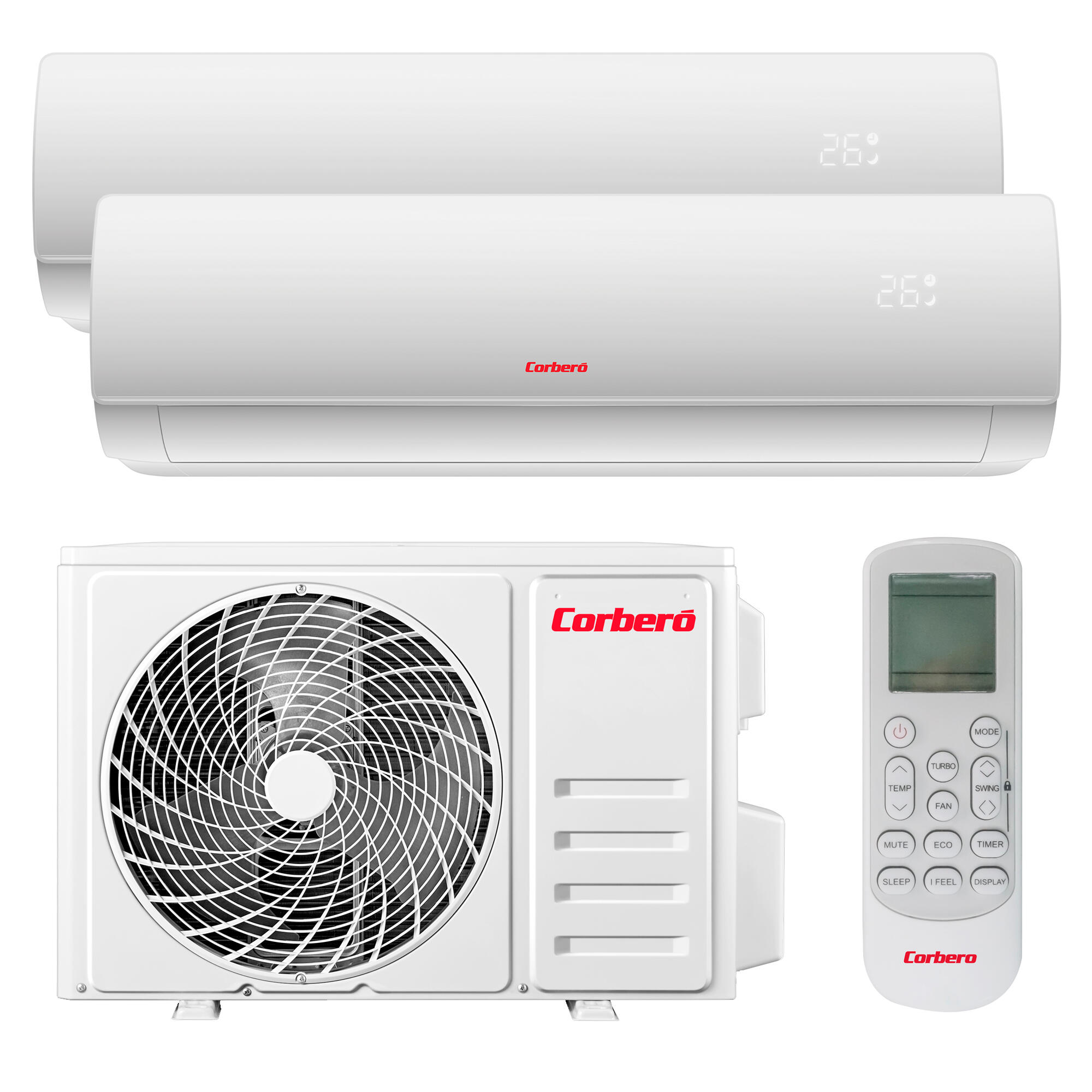 Aire acondicionado multisplit 2x1 gregal corberó 2000+3000 fg wifi 6.3kw rite