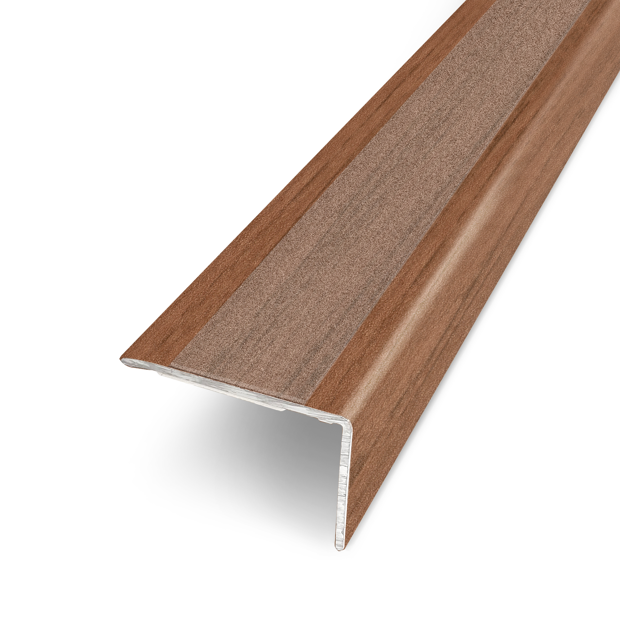 Perfil de canto de aluminio color madera oscura 95 cm artens