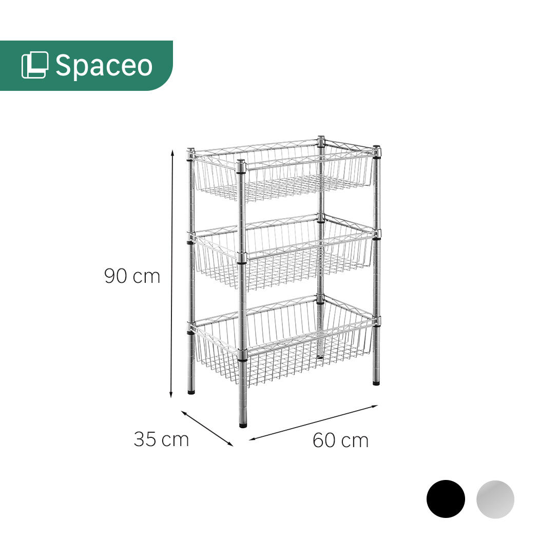Scaffale in resina Thinia Home con 4 ripiani, 100 kg, 61x31x131 cm