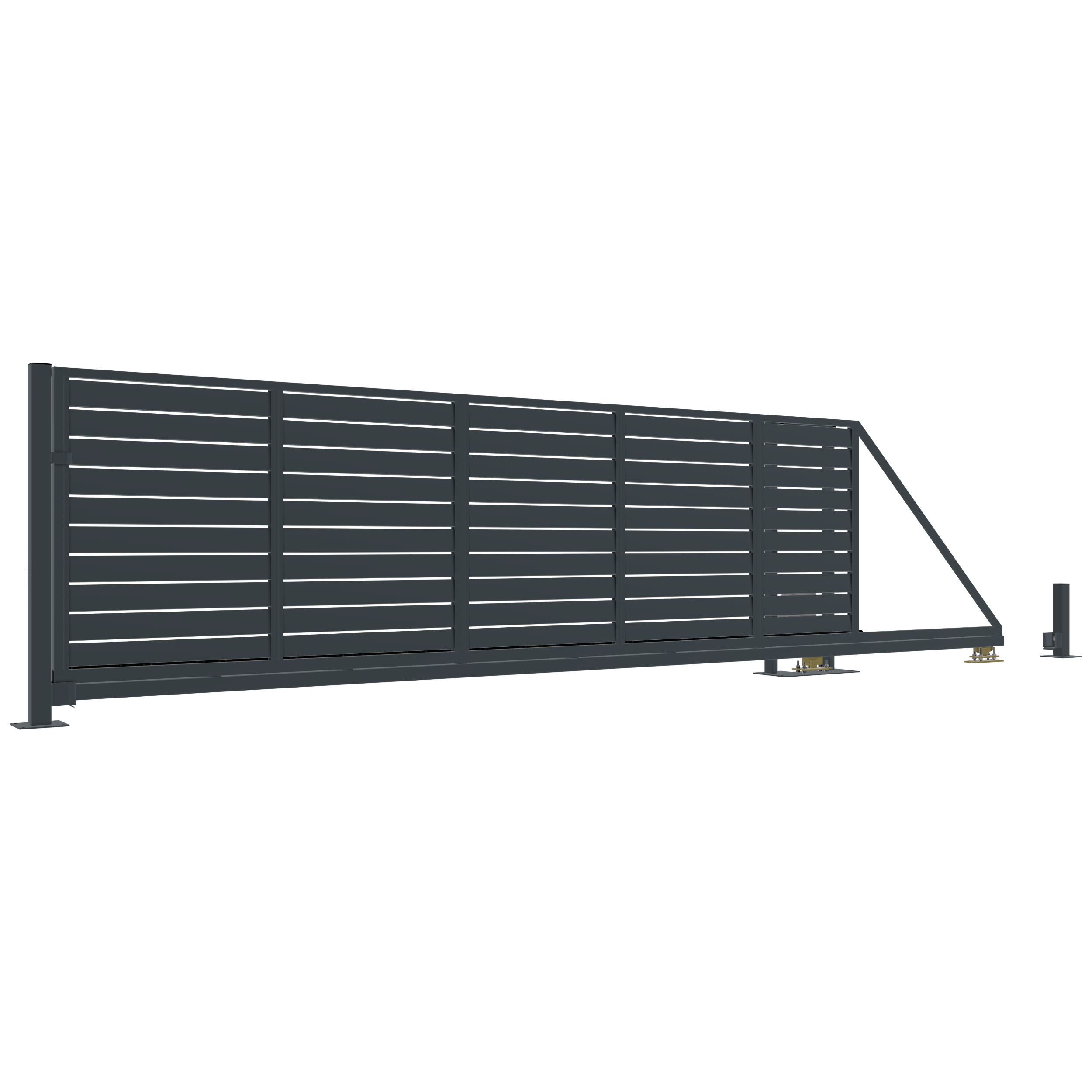 Brama przesuwna Salerno 4x1,5 m prawa automat Jarmex