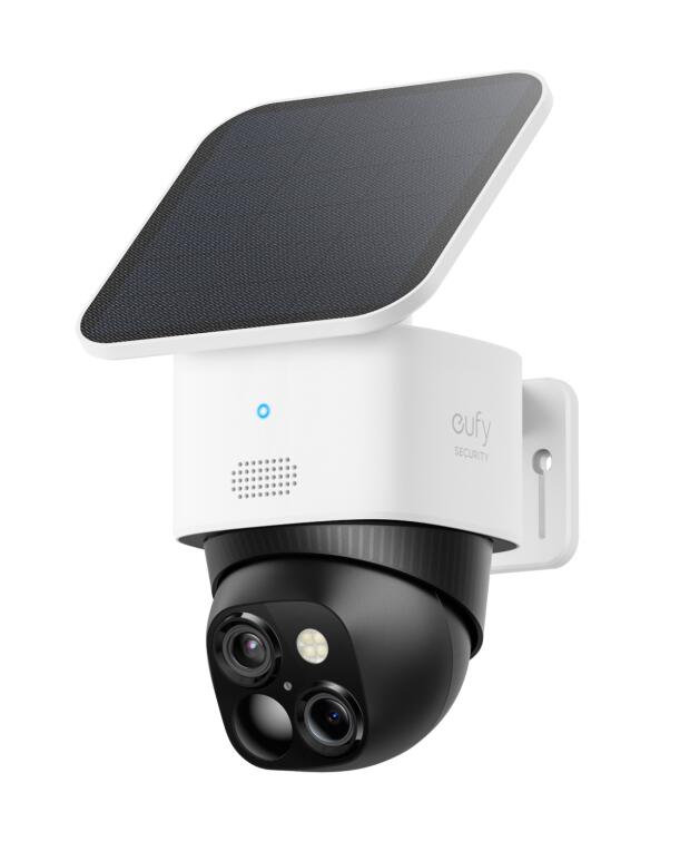 Cámara exterior Wifi 360º doble foco con batería y panel solar 3K IP67 Eufy S340