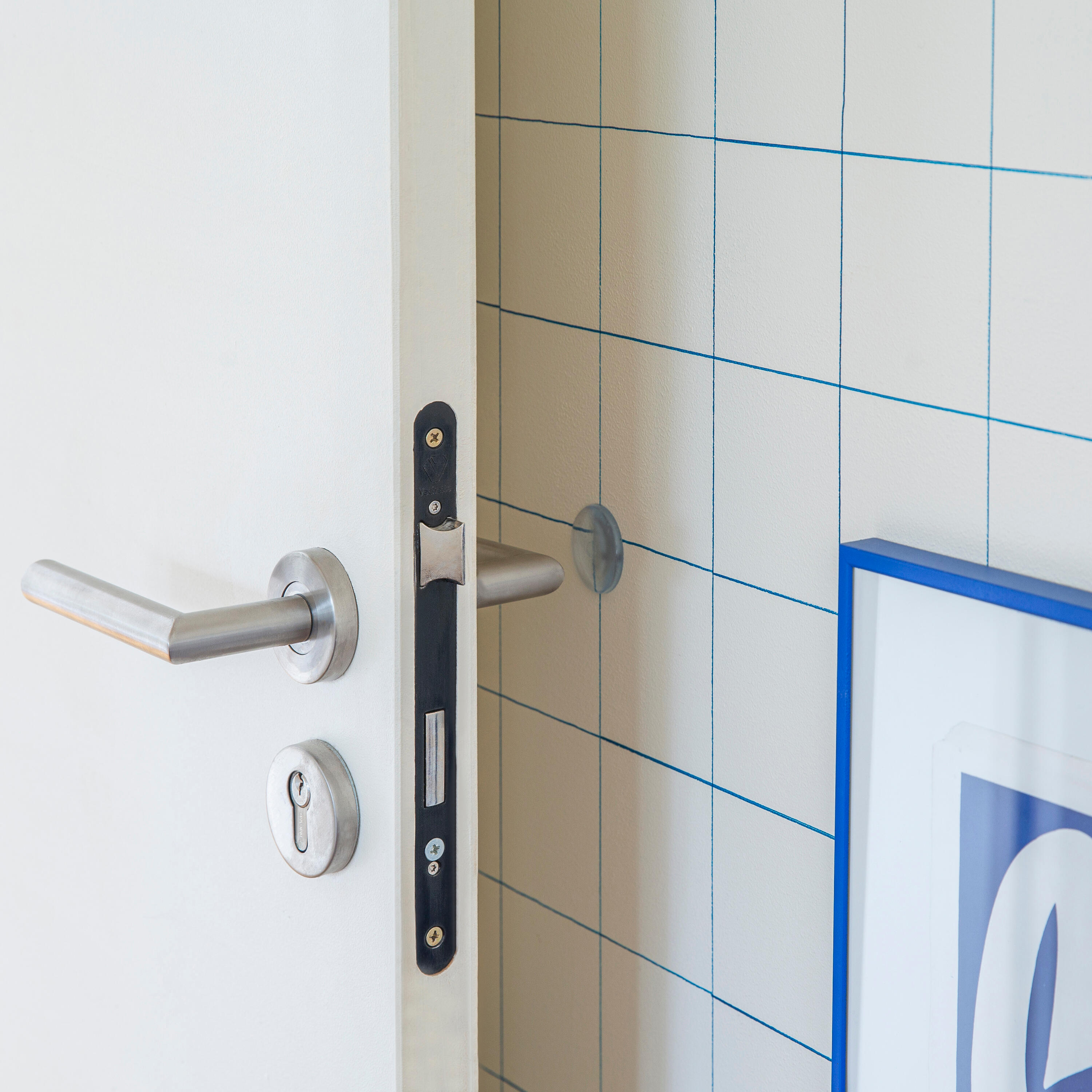 Batente adesivos amolf  parede transp 0.9x4cm 4 peças - 4