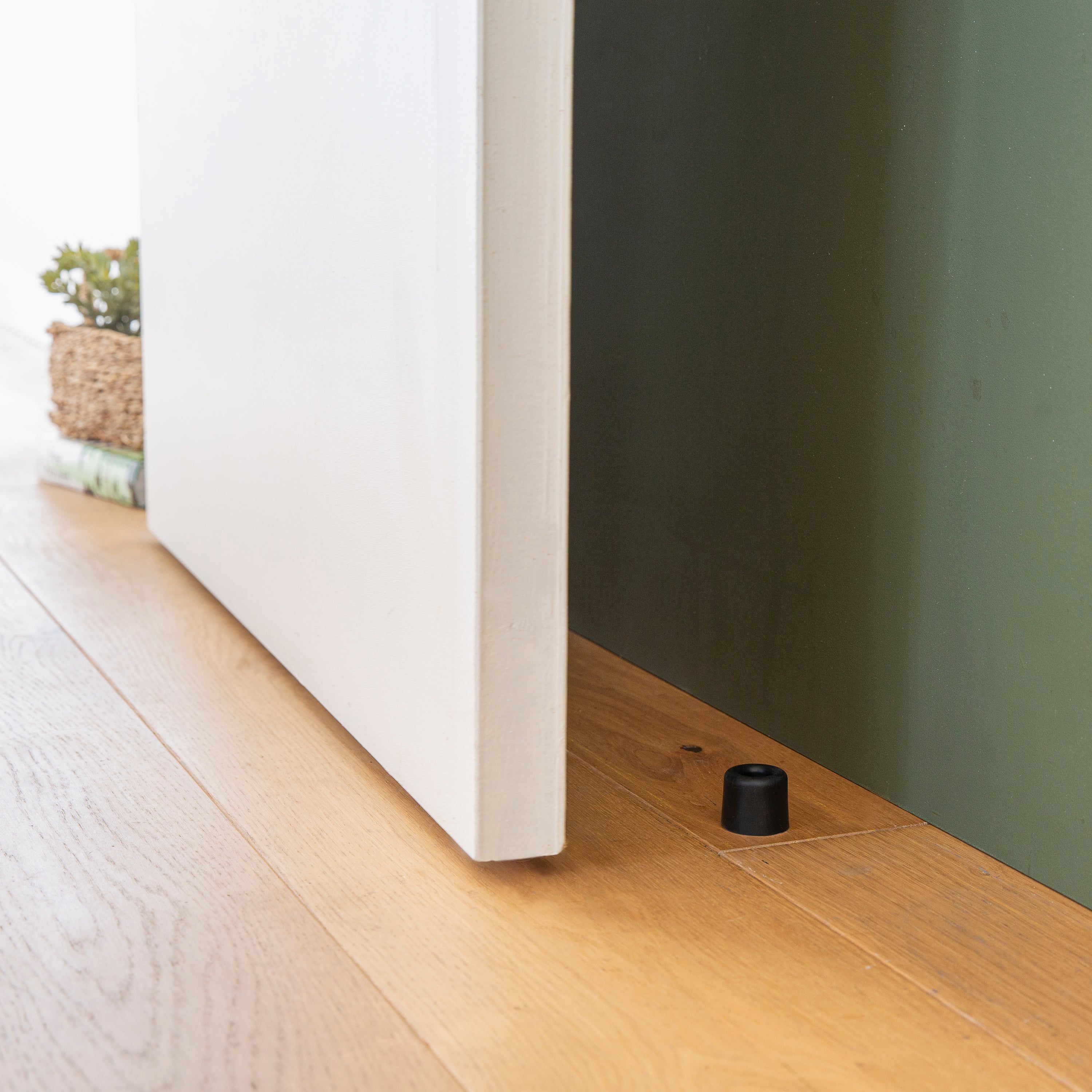 Batente/pared/chão preto híbrido fixo 3x2.5cm 1 peça - 6