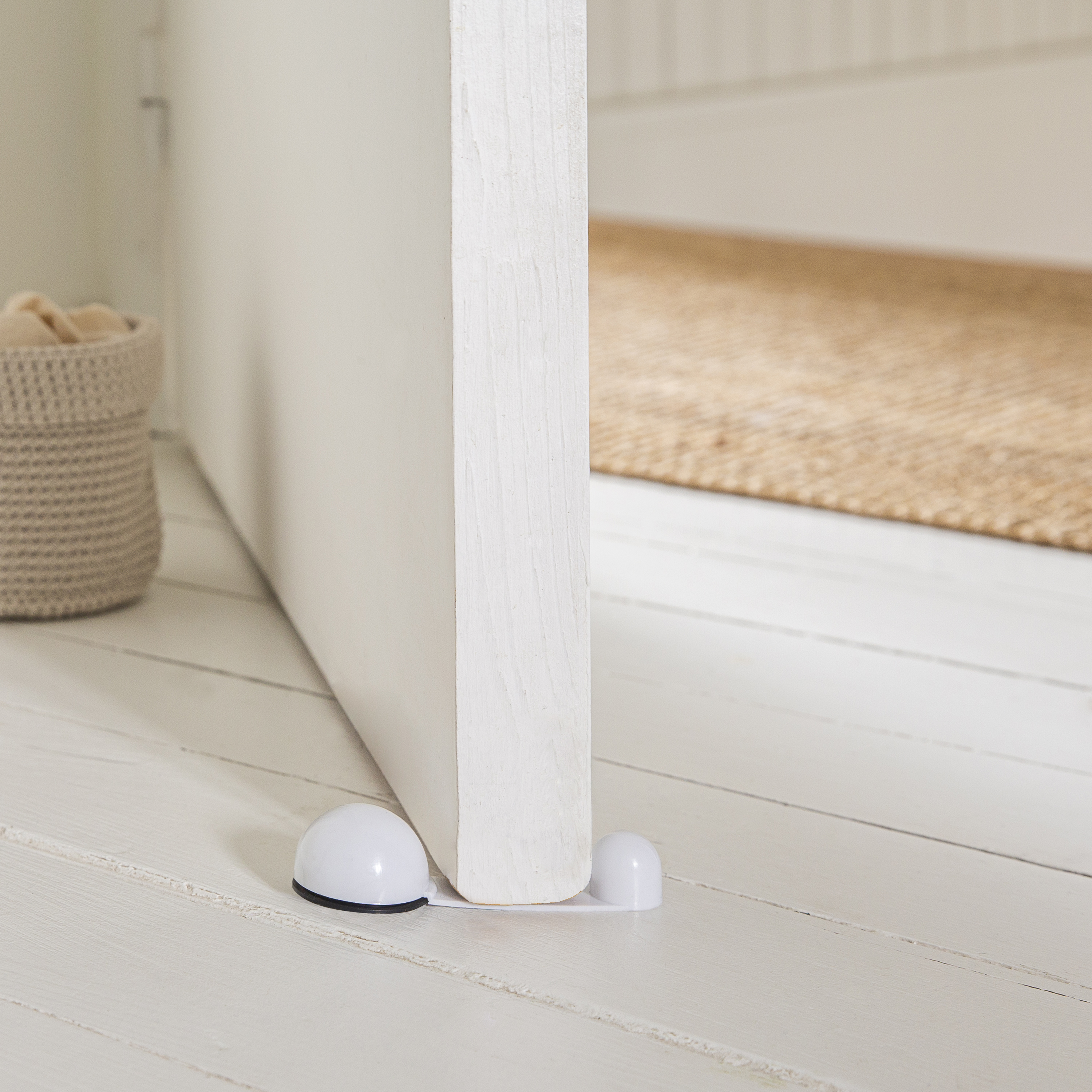 Batente adesivo para porta giratória branco 10.8x4cm 2 peças - 4