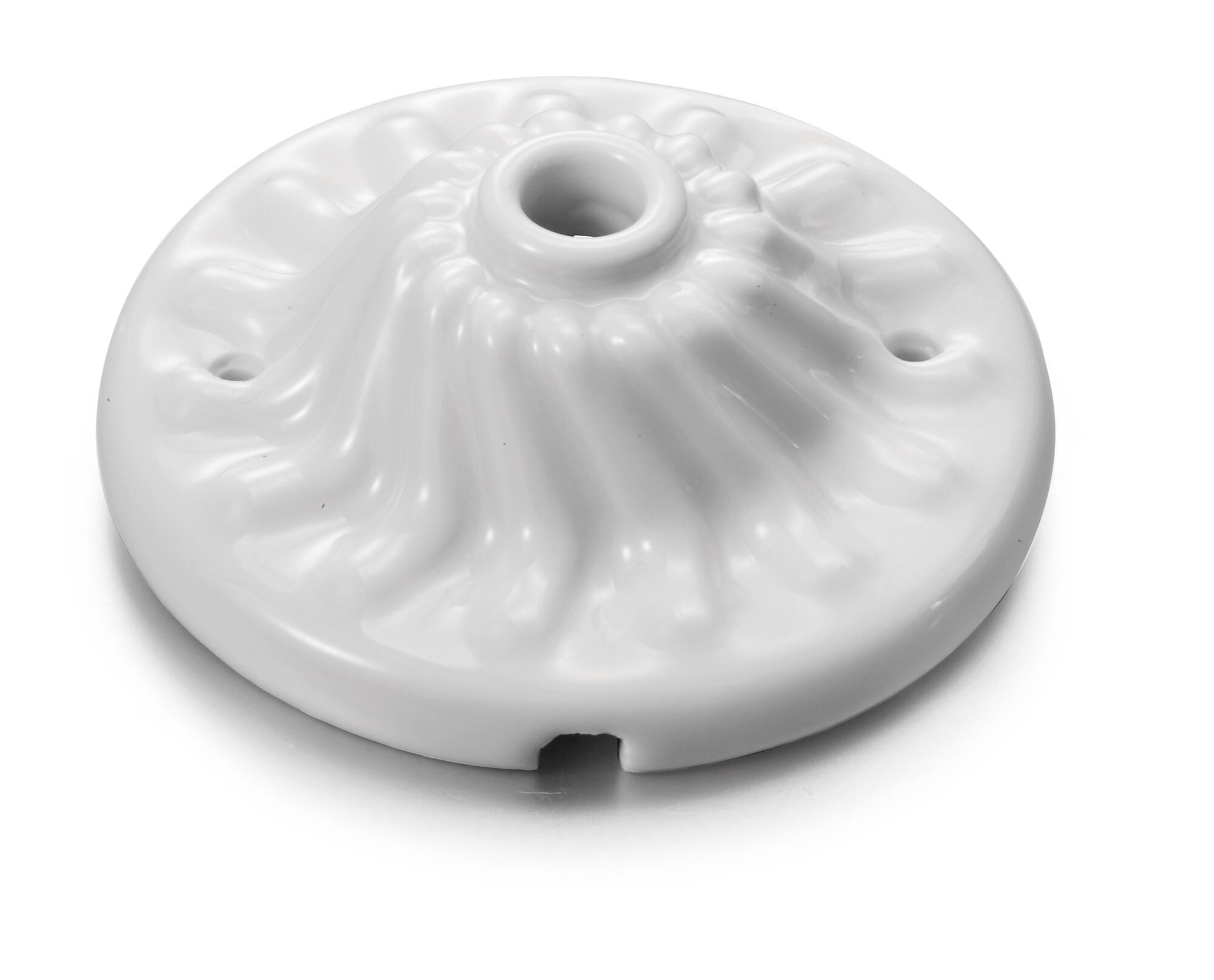 Florón fontini garby de porcelana blanco
