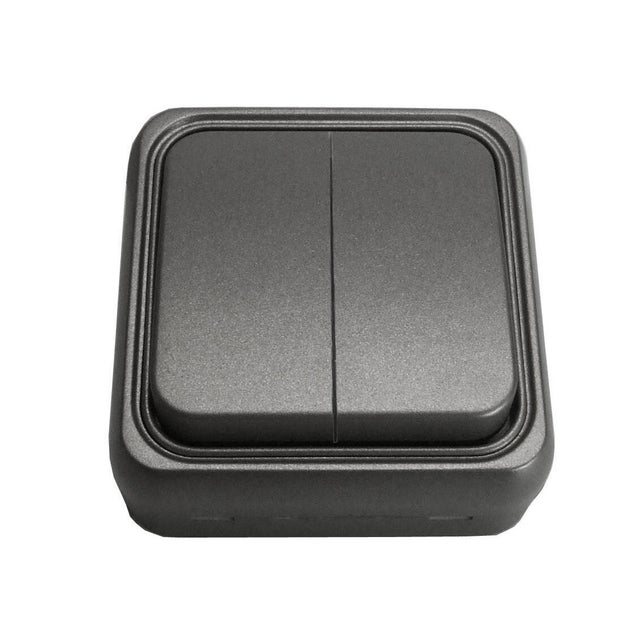 Interruptor doble BRICOFONTINI BF-18 de grafito