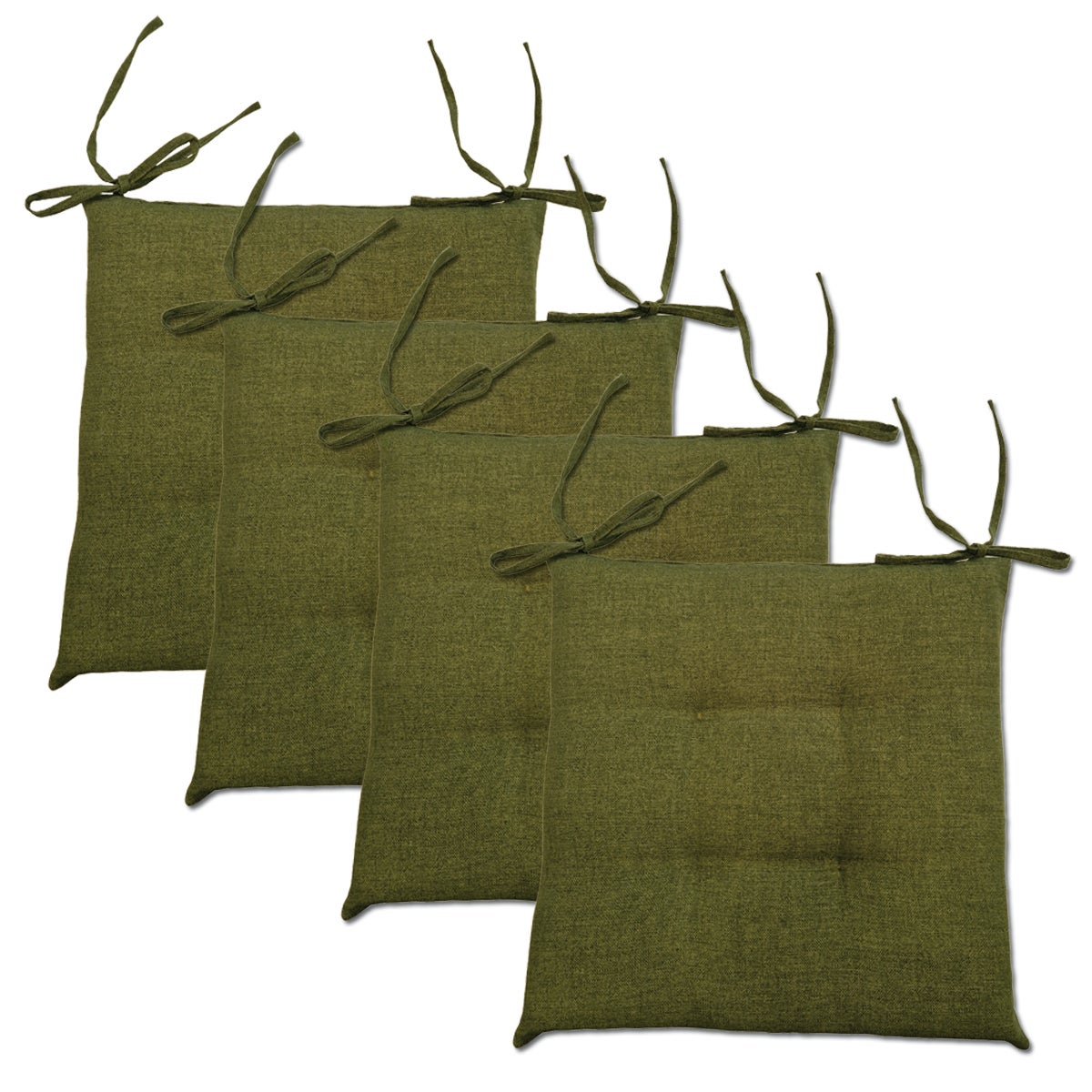 Cuscini Per Sedia Quadrati 40x40x8 Cm – Morbidi Per Interni/Esterni (Verde)