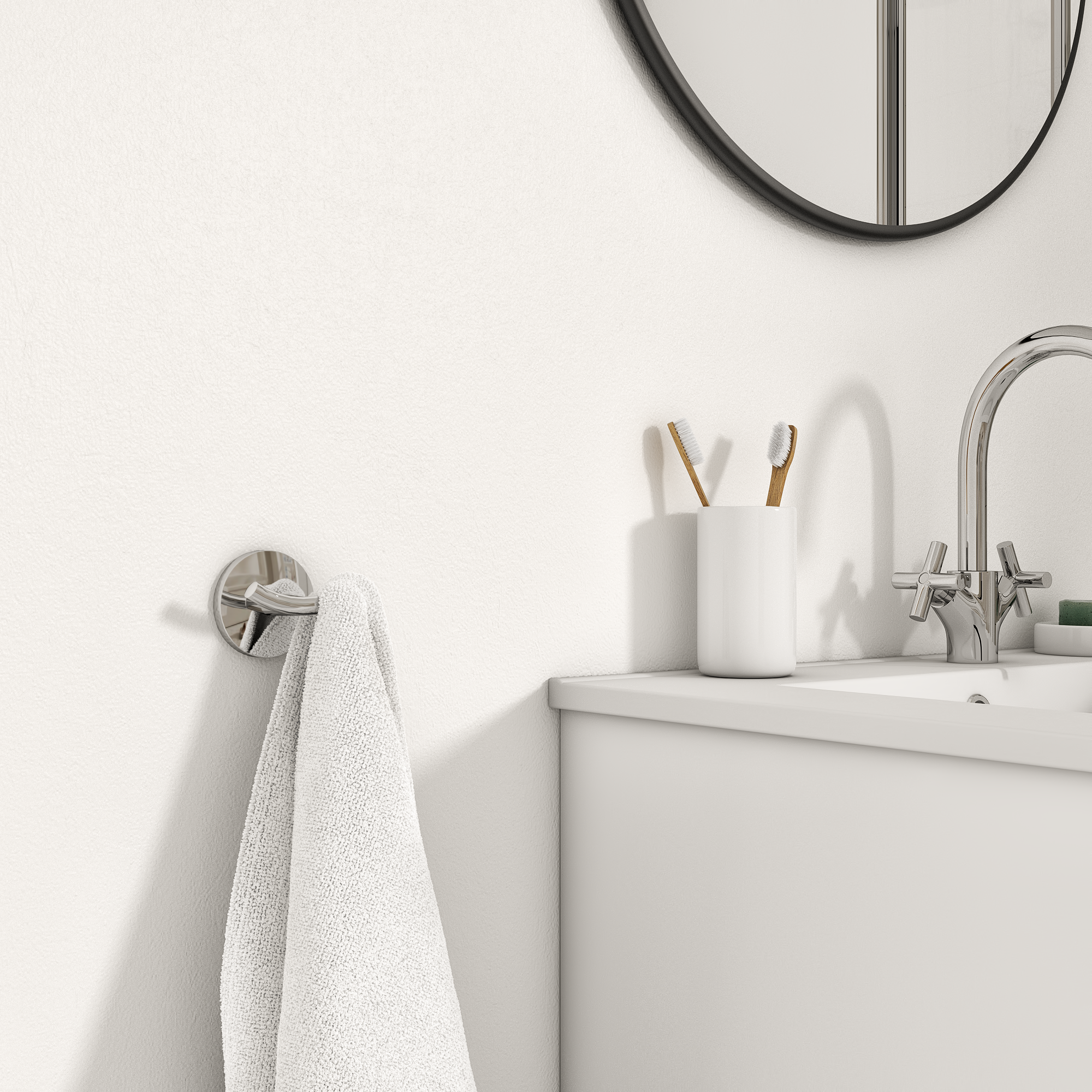 Haczyk łazienkowy podwójny do przykręcenia Suite chrom Sensea - 2