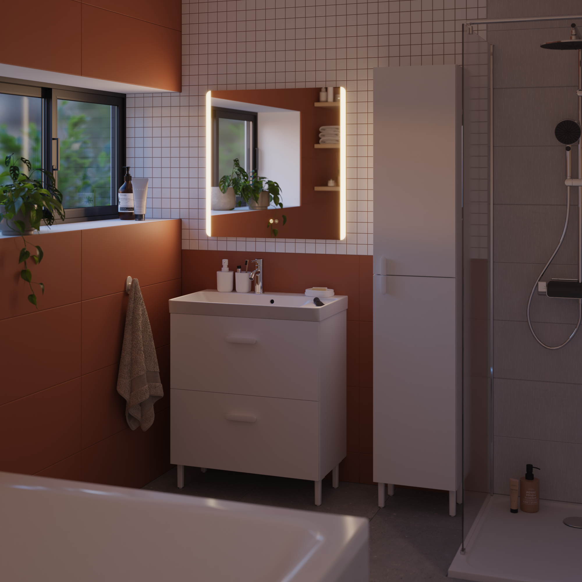 Miroir lumineux rectangulaire l.70 x H.70 cm Easy - 3