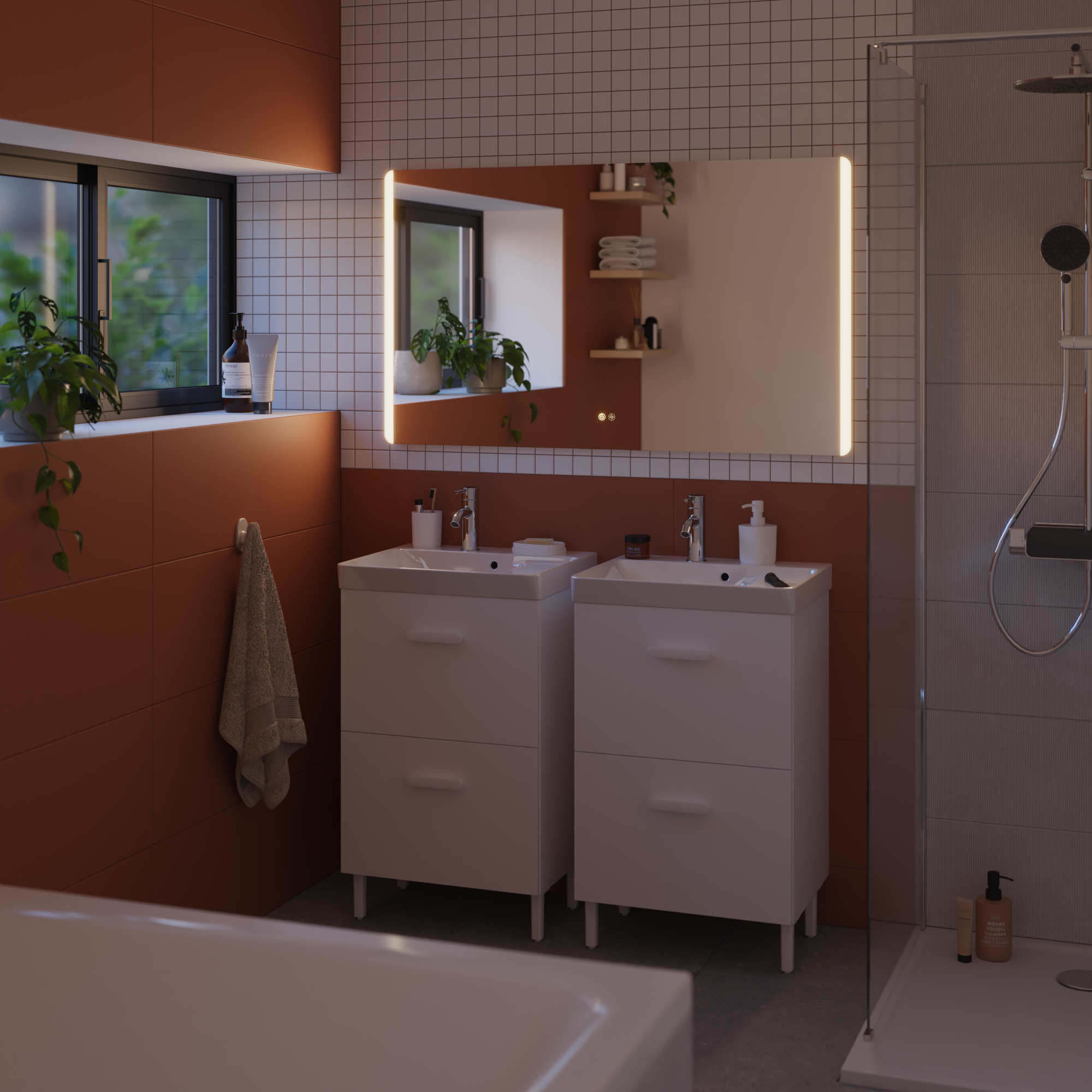 Miroir lumineux antibué rectangulaire l.120 x H.70 cm Easy - 3