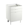 Base Eleki B60 con 3 cassetti bianco