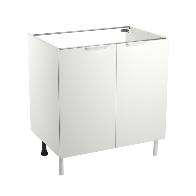Meuble bas de cuisine Eleki blanc 2 portes H87.1 x l80