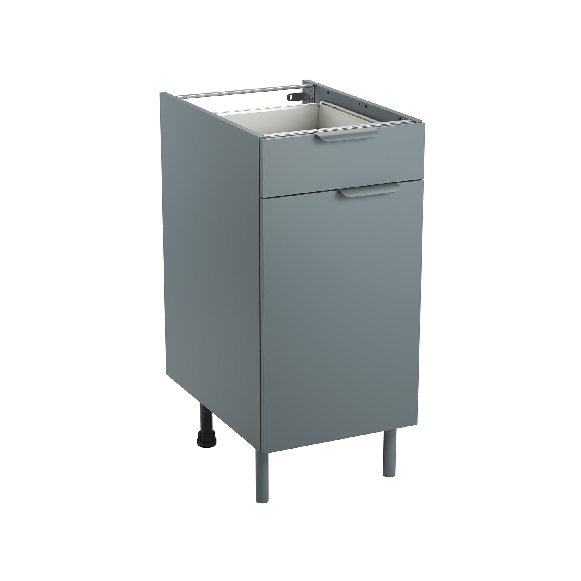 Mueble bajo de cocina eleki gris 1 cajón + 1 puerta h 87.1 x l 40 cm