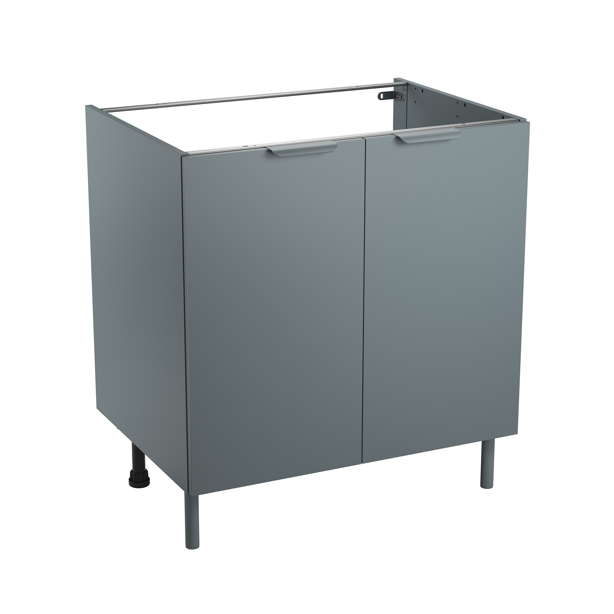 Mueble bajo de cocina eleki gris 2 puerta h 87.1 x l 80 cm