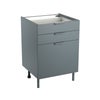 Móvel inferior com 3 gavetas cinza 60x58x72 cm Delinia Eleki
