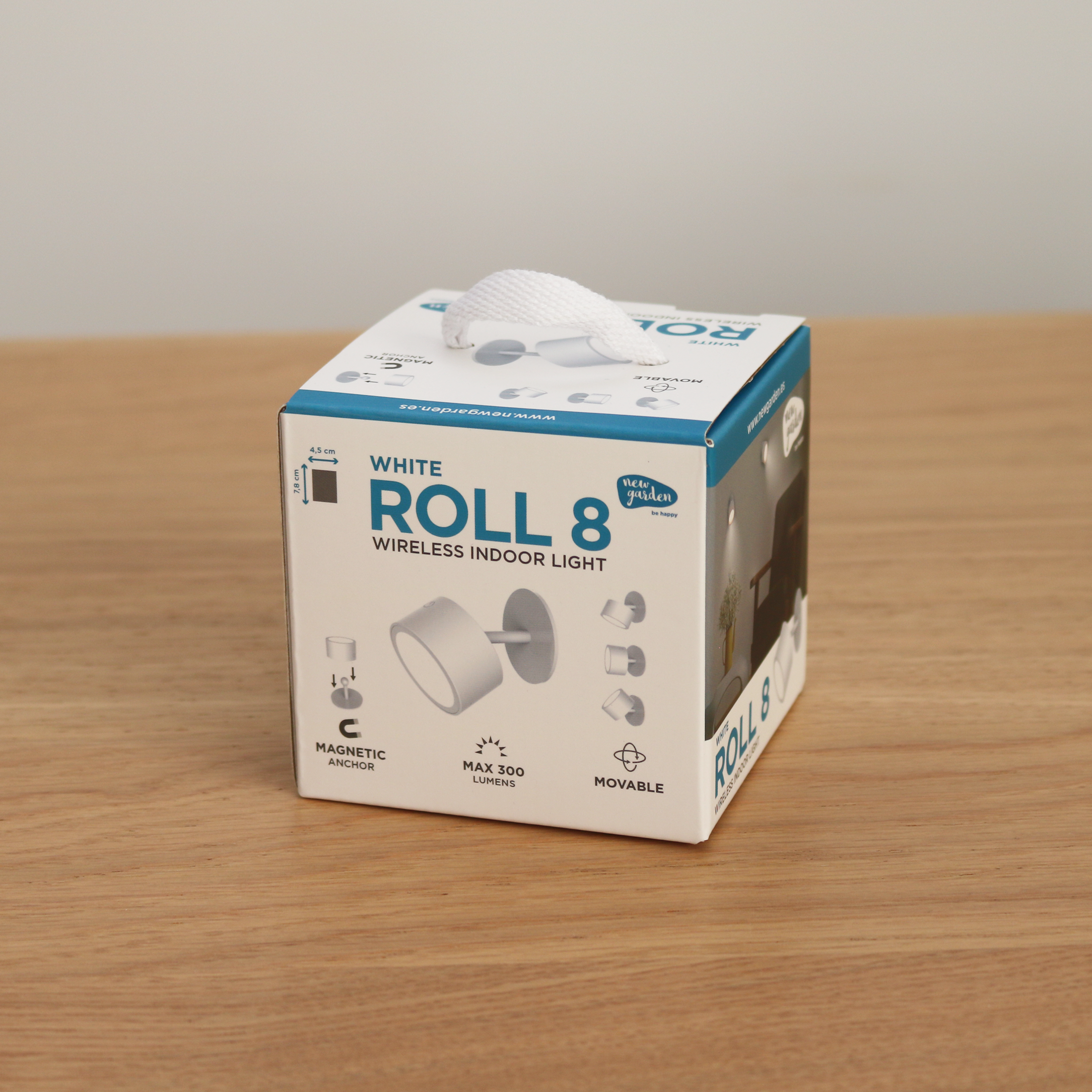 Aplique redondo 300lm regulável branco Roll8 - 11