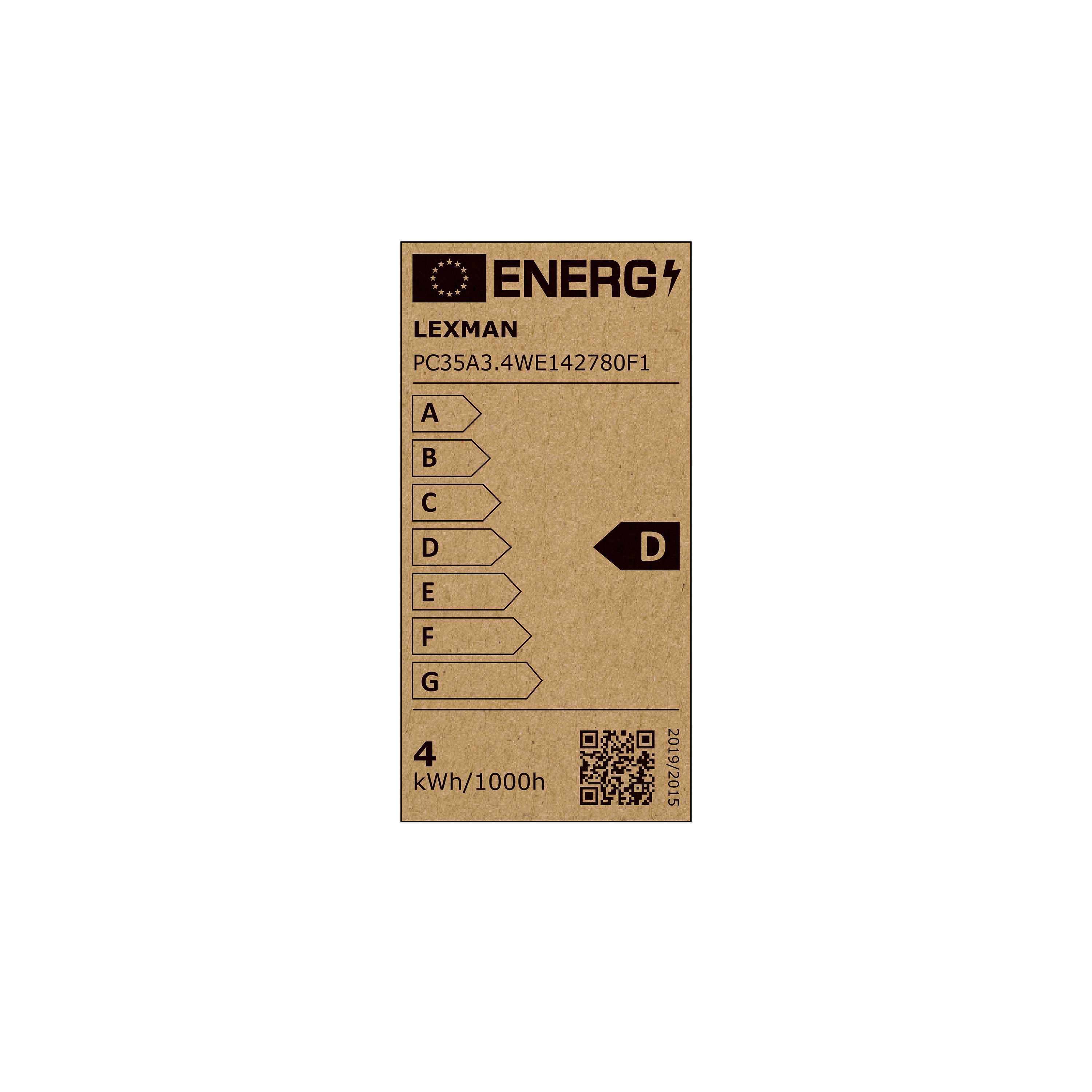 Bombilla decorativa LED filamento E14 forma vela 470 lúmenes 3.4W color de la luz blanco cálido 2700K CRI 89-80 luz natural y fiel  clase energética D - 5