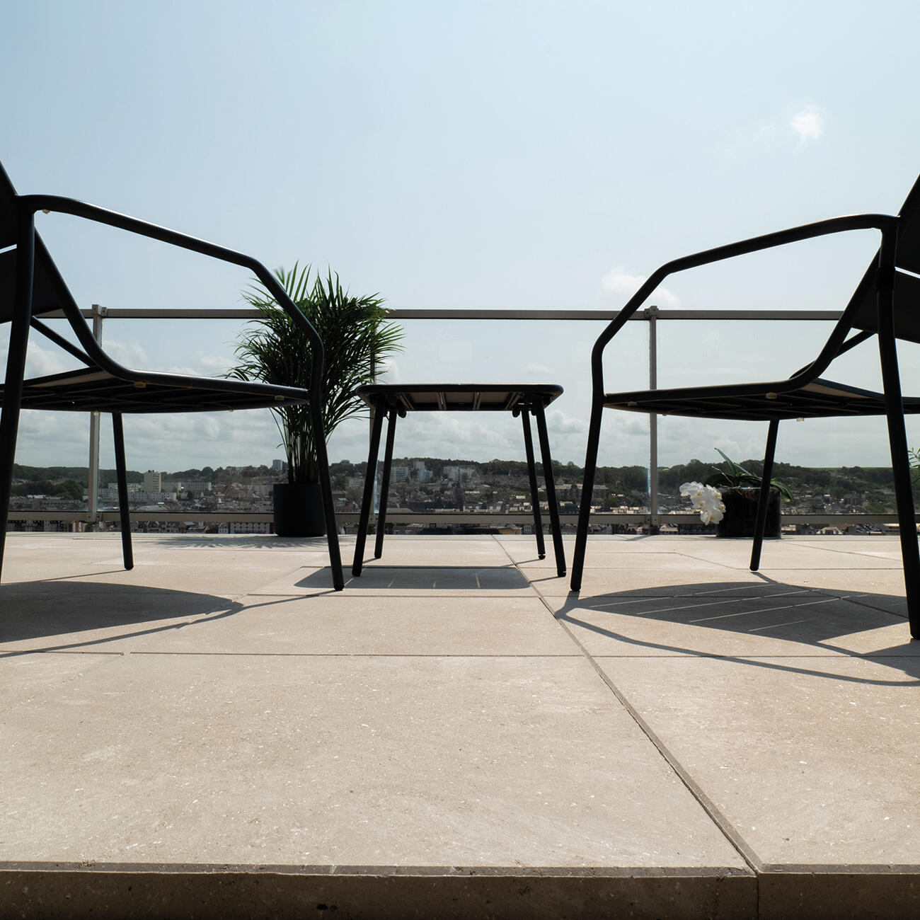 Dalle plastique et béton 100% recyclés NEOLITIK, sable nuancé, L.50xl.50xEp.3cm - 3