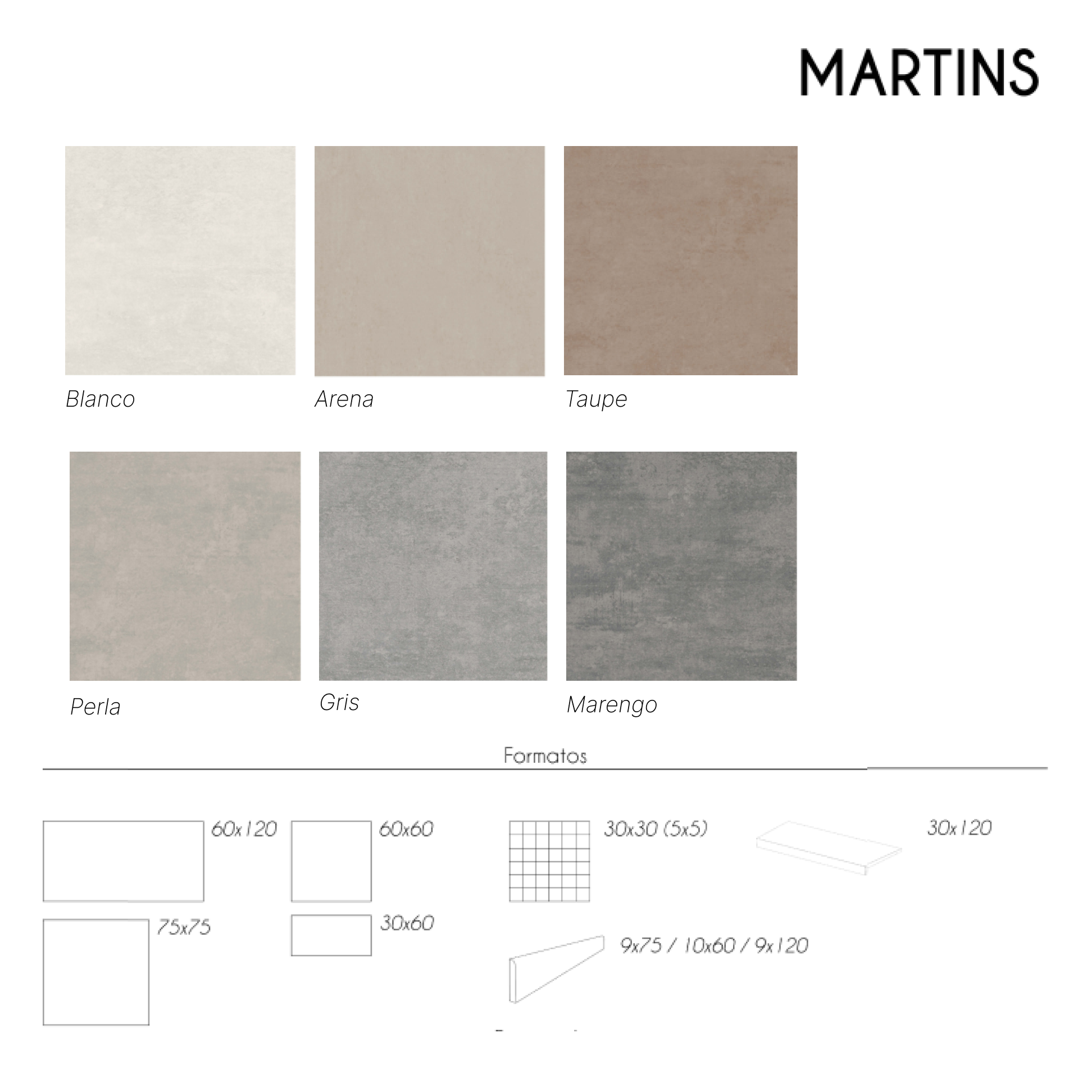 Suelo porcelánico Martins efecto cemento gris 30x60 cm C1 ARTENS - 17