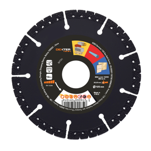 LOT DE 2 Disques Diamant 125mm - Pour Béton, Pierre, Tuiles... (Segmenté Et Turbo)
