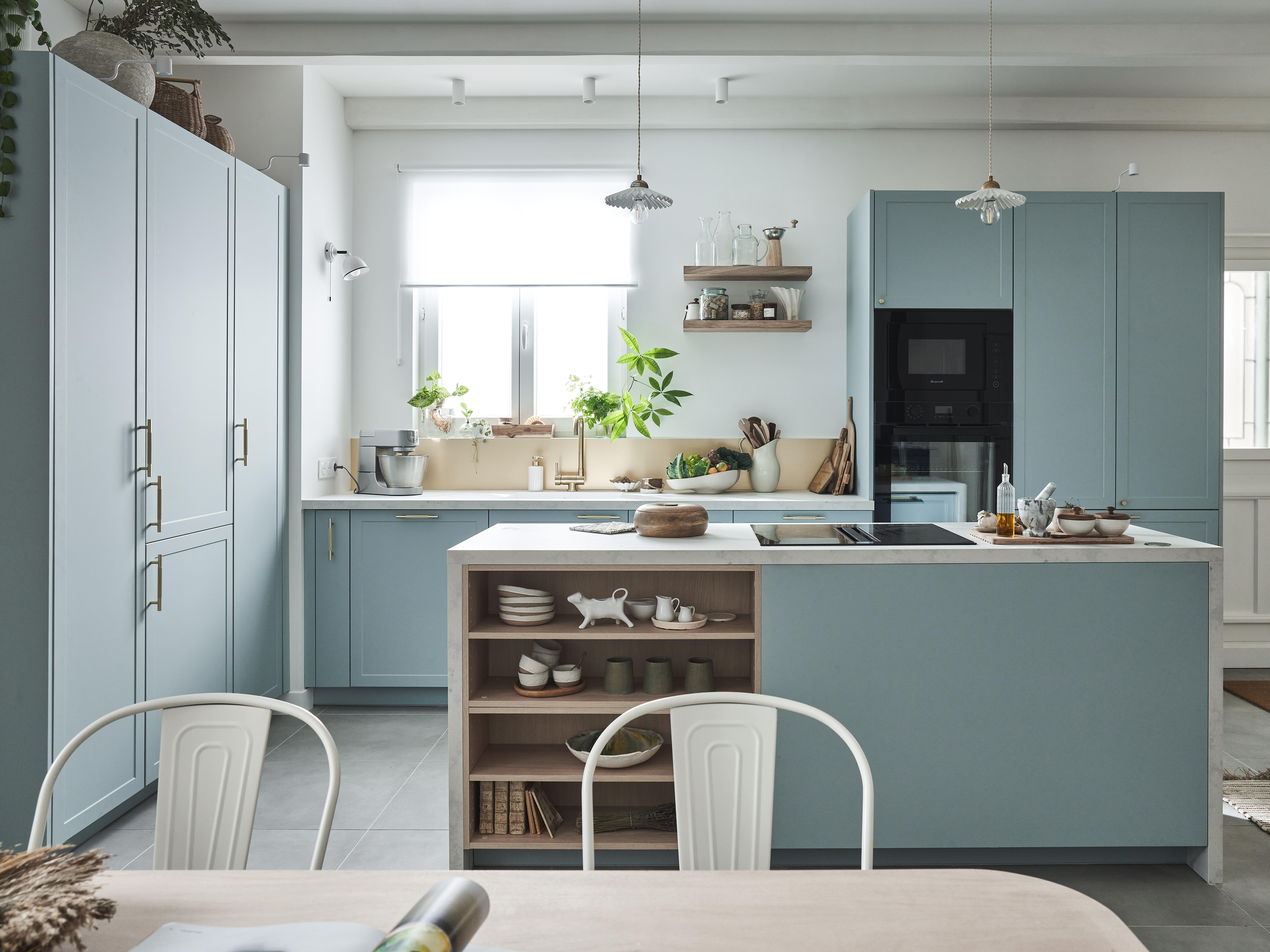 Crédence stratifié Effet doré brossé L.300 x H.64 cm, Ep.9 mm - 5