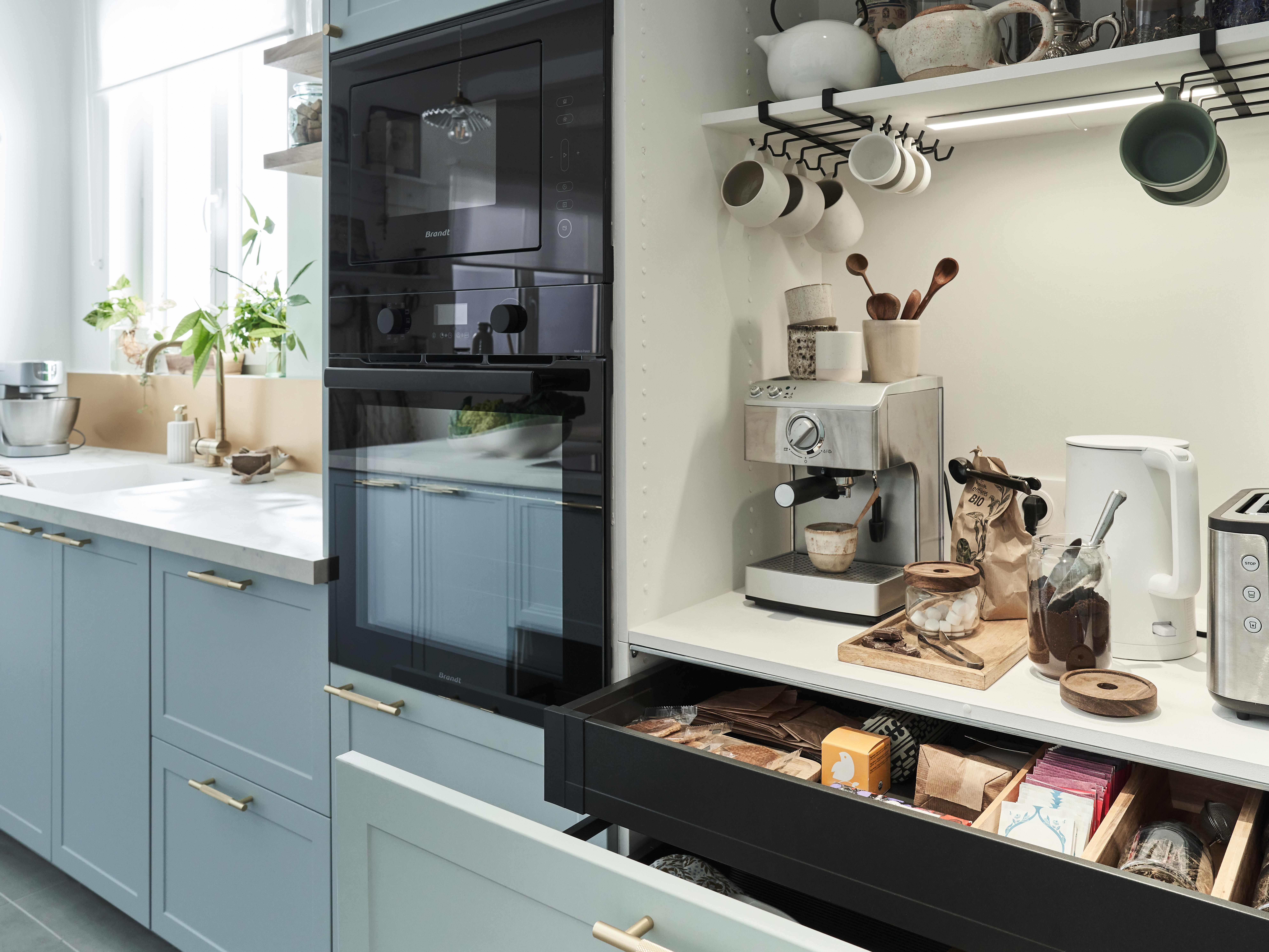 Porta-chávenas para móvel superior 22 x 28 x 5 cm ferro preto Wenko - 7