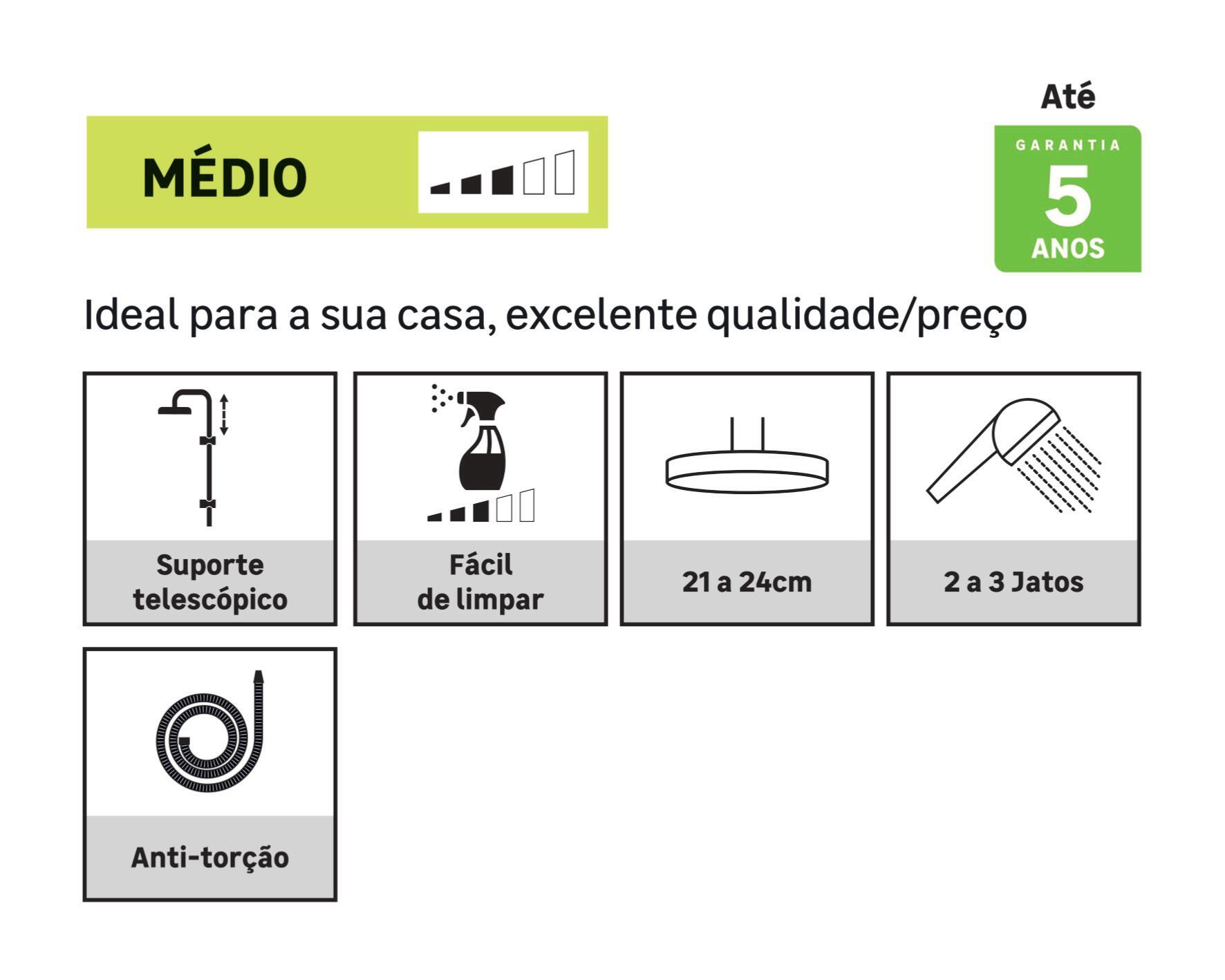Conjunto de duche SONAR INOX - 7