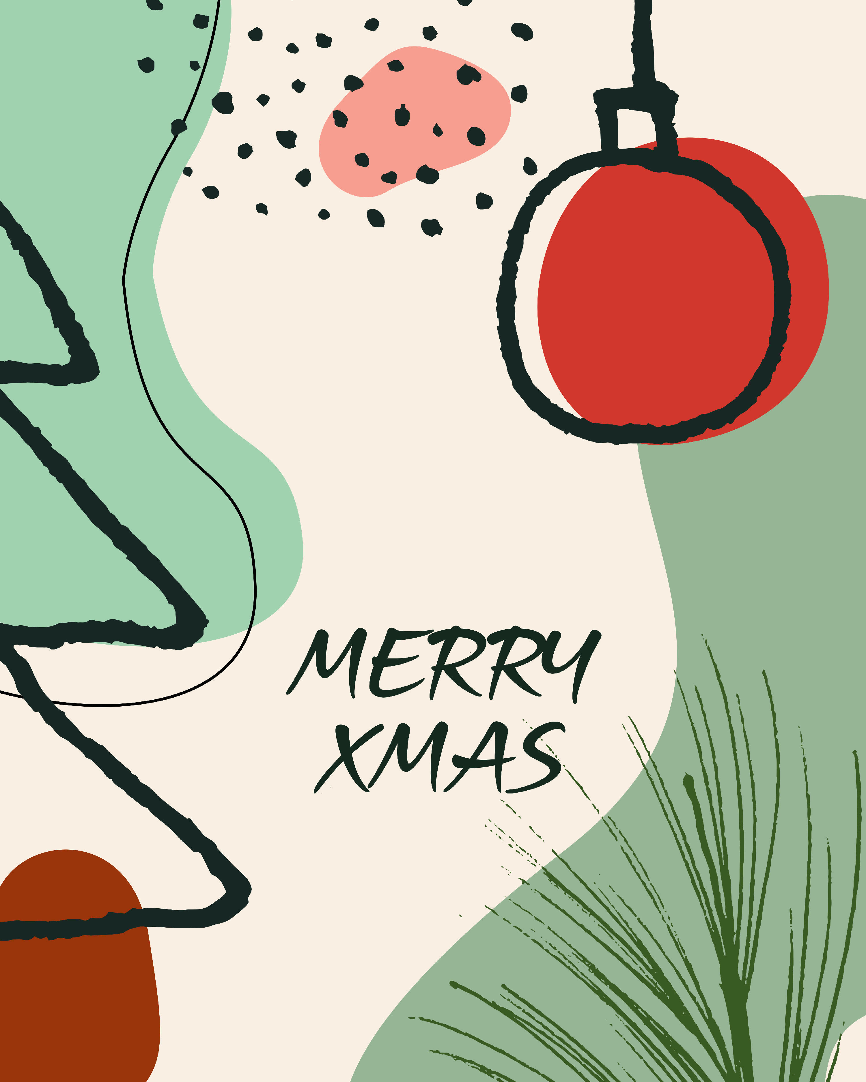 Affiche Slow mood 3, beige, blanc, bleu, vert l.40 x H.50 cm | Leroy Merlin