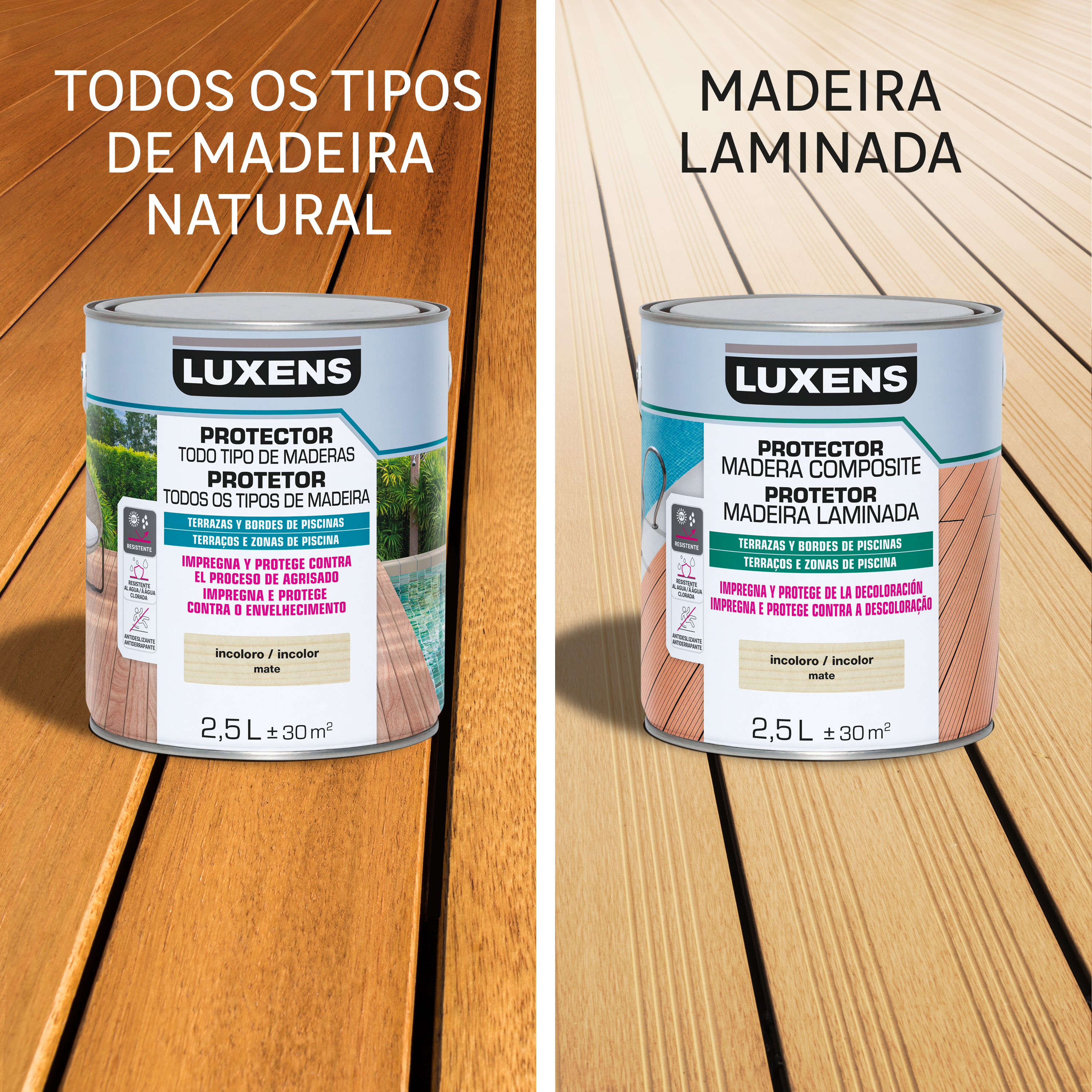 Protetor de deck madeira Luxens 5L mate carvalho escuro - 7