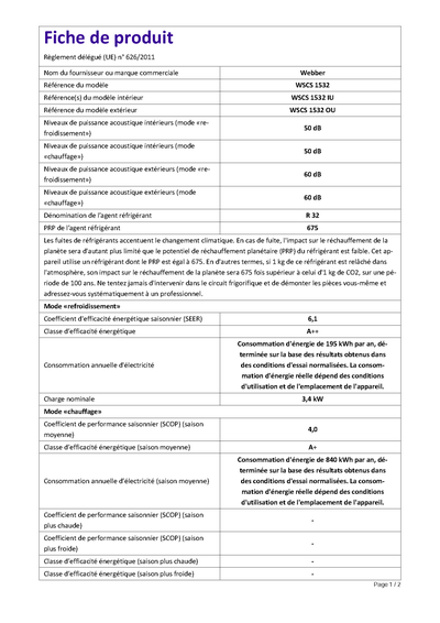 Étiquette énergétique