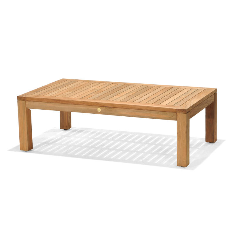 Mesa de jardín baja de teca martinique de 140x45x80 cm