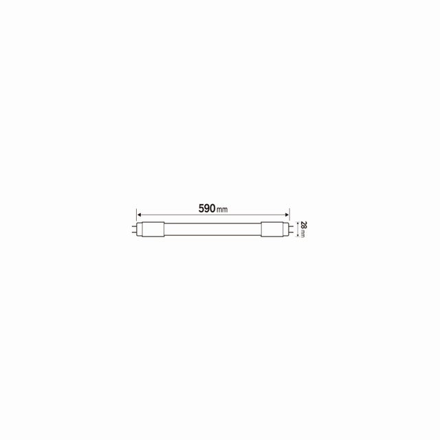 Tubo luminoso LED, G13 tondo, opaco, luce naturale, 6.6W = 900 LM (equiv 18 W), 180°, LEXMAN