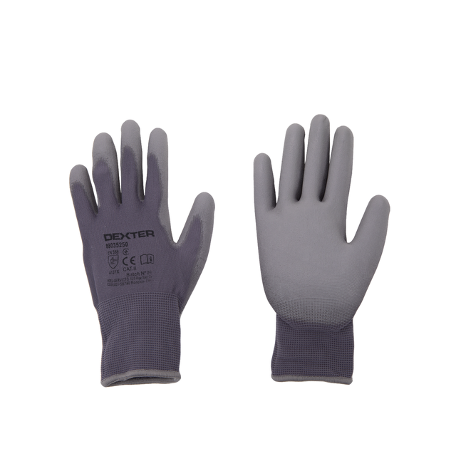 Luvas de precisão nylon e poliuretano anti riscos  tamanho 9L Dexter