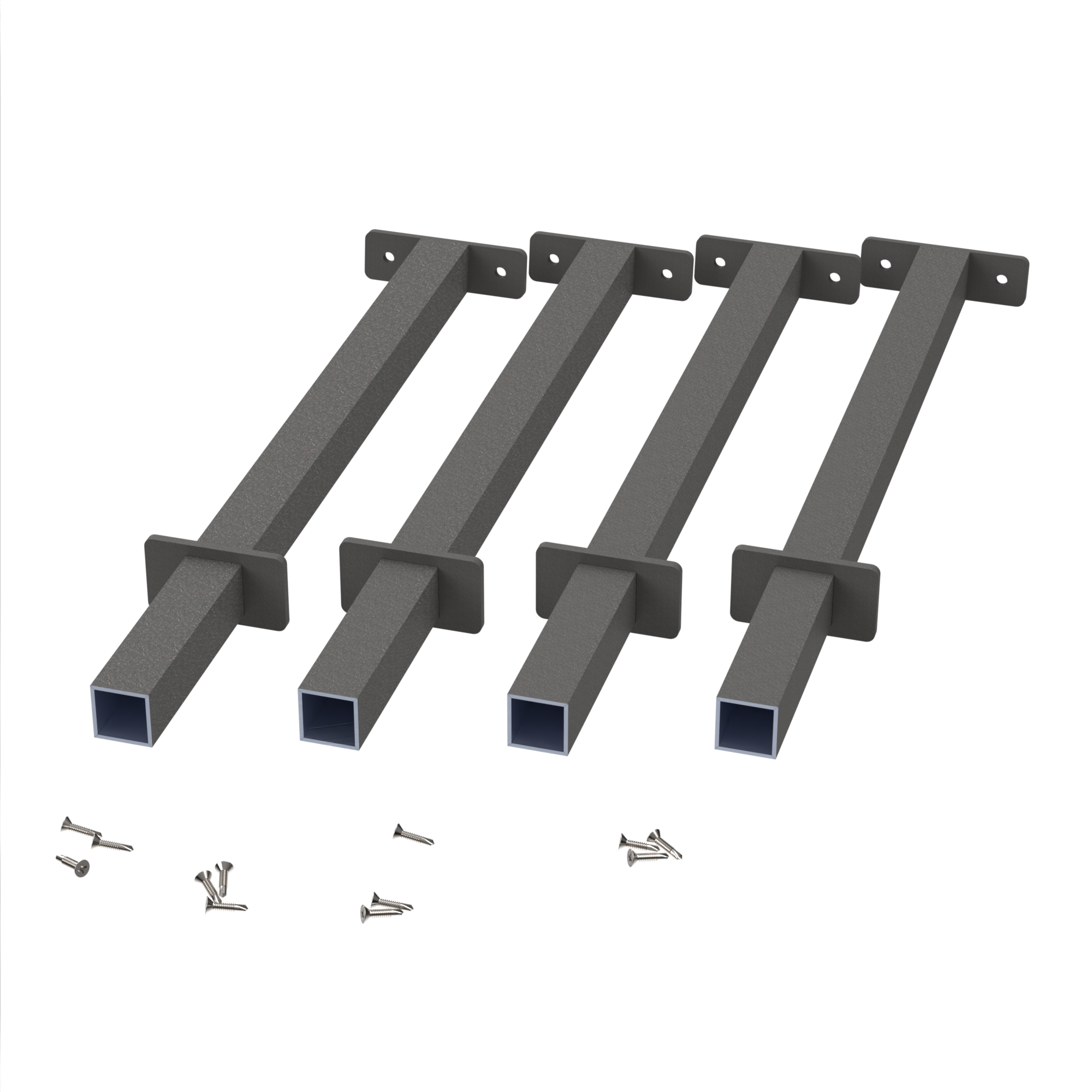 Lot de 4 équerres d'assemblage 7° en aluminium Klos up! gris sablé ...