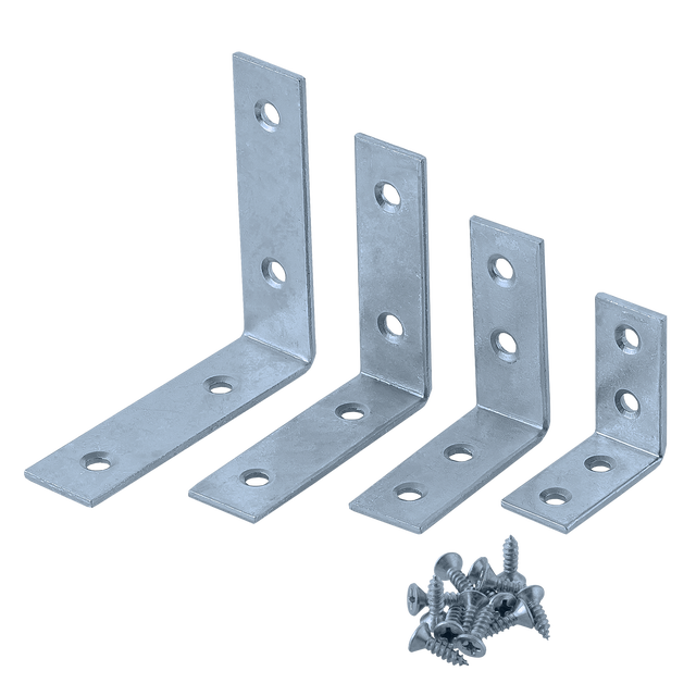Lot de 50 équerres de chaises SUKI et 200 vis en acier zingué