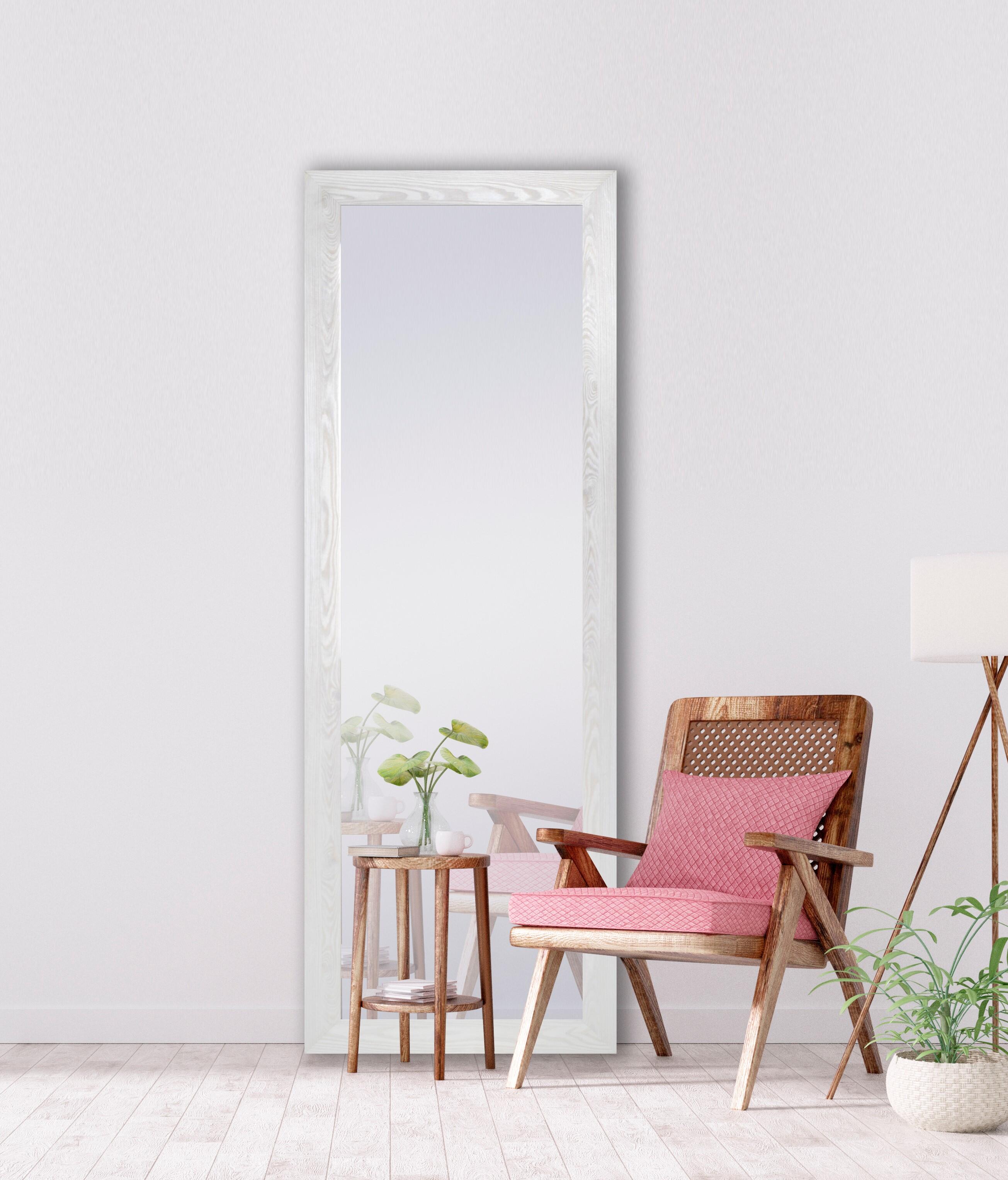 Espejo enmarcado con pie (suelo) rectangular Pierre MDF blanco mate GAD GONZALEZ ARTE Y DECORACIÓN de 49.5x149.49 cm - 3