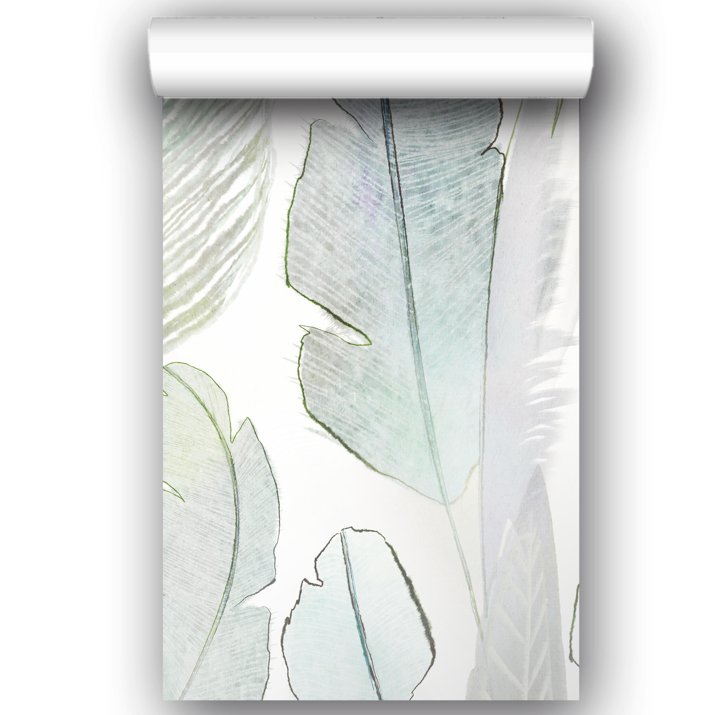 Papier peint panoramique Scarlet vert céladon l.159 x H.280 cm - 5