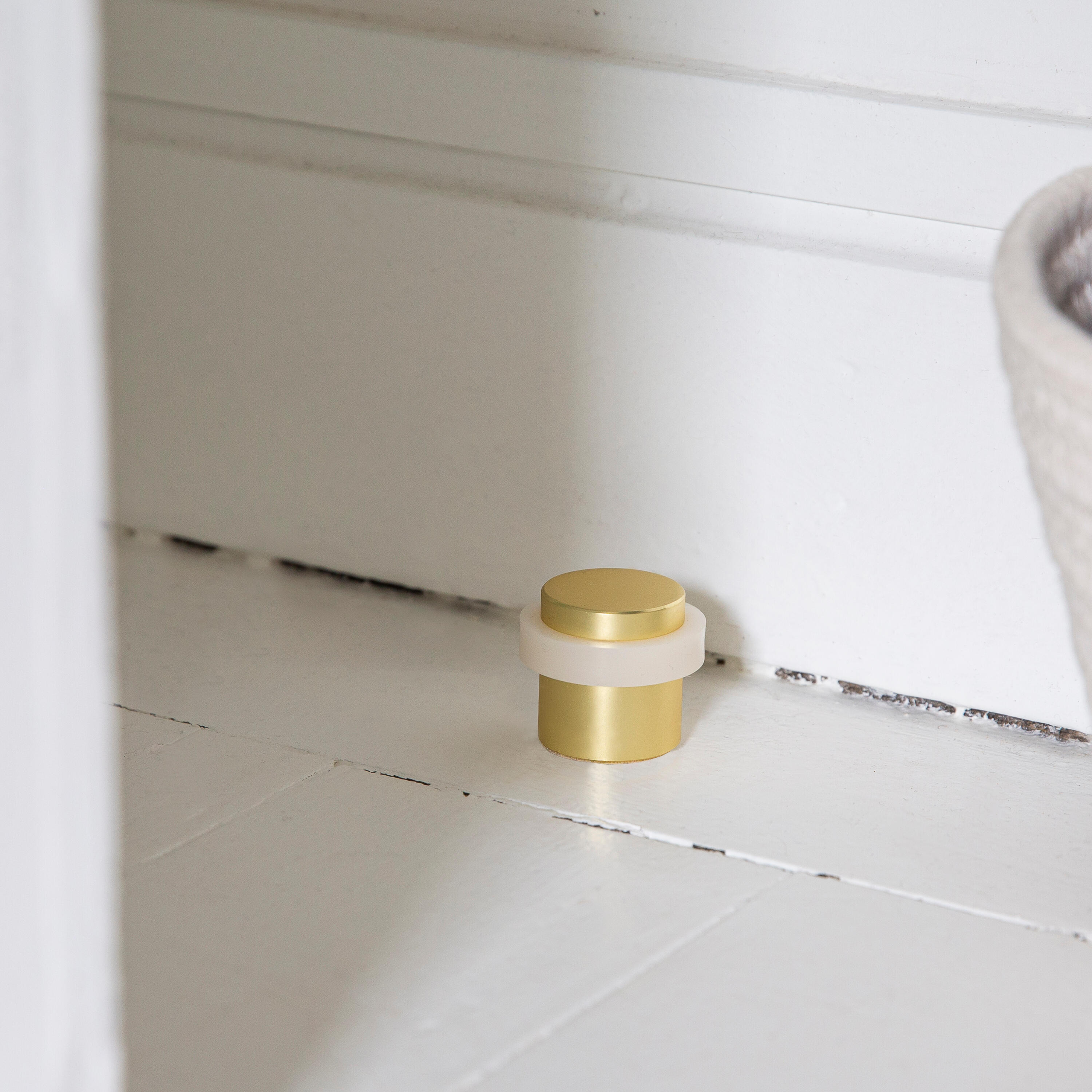 Lot de 2 butées de porte acier INSPIRE doré, ⌀2.7 x L.3.6 x H.3.2 cm - 3