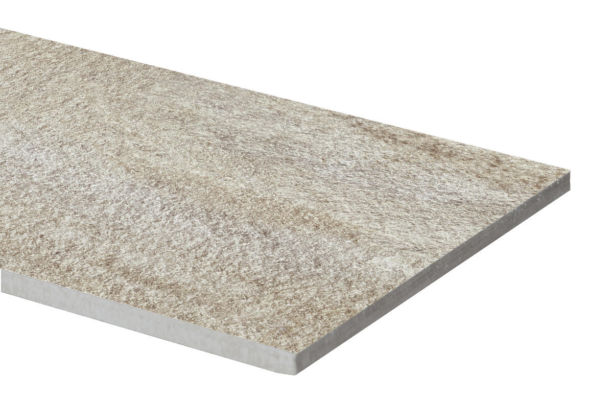 Piastrella da pavimento esterno in gres naturale 30.5 x 61 cm non smaltato beige opaco Natura R11 traffico intenso (pei 4/5) Sp. 8.2 mm - 7