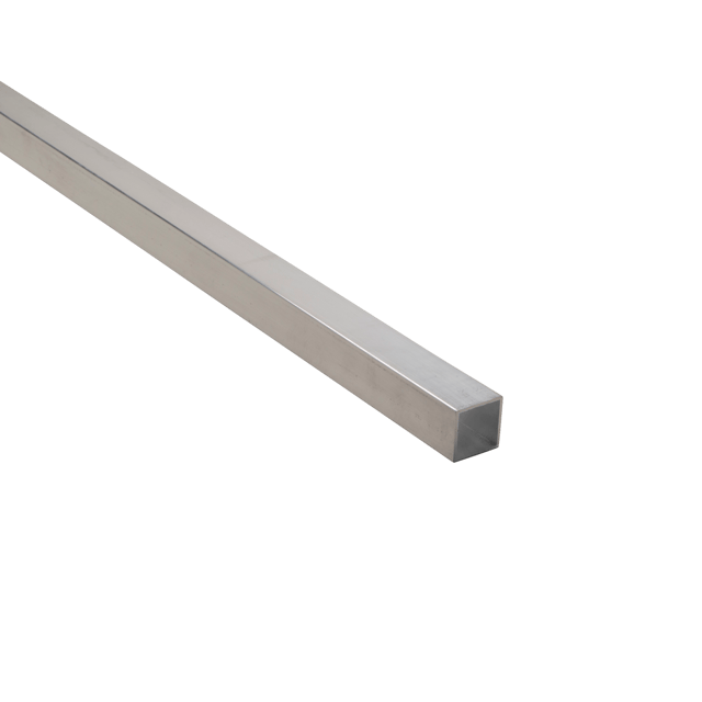 Tube carré creux aluminium brut STANDERS, H.24 x l.24 x Ep.1.5 mm,  L.2.5 m