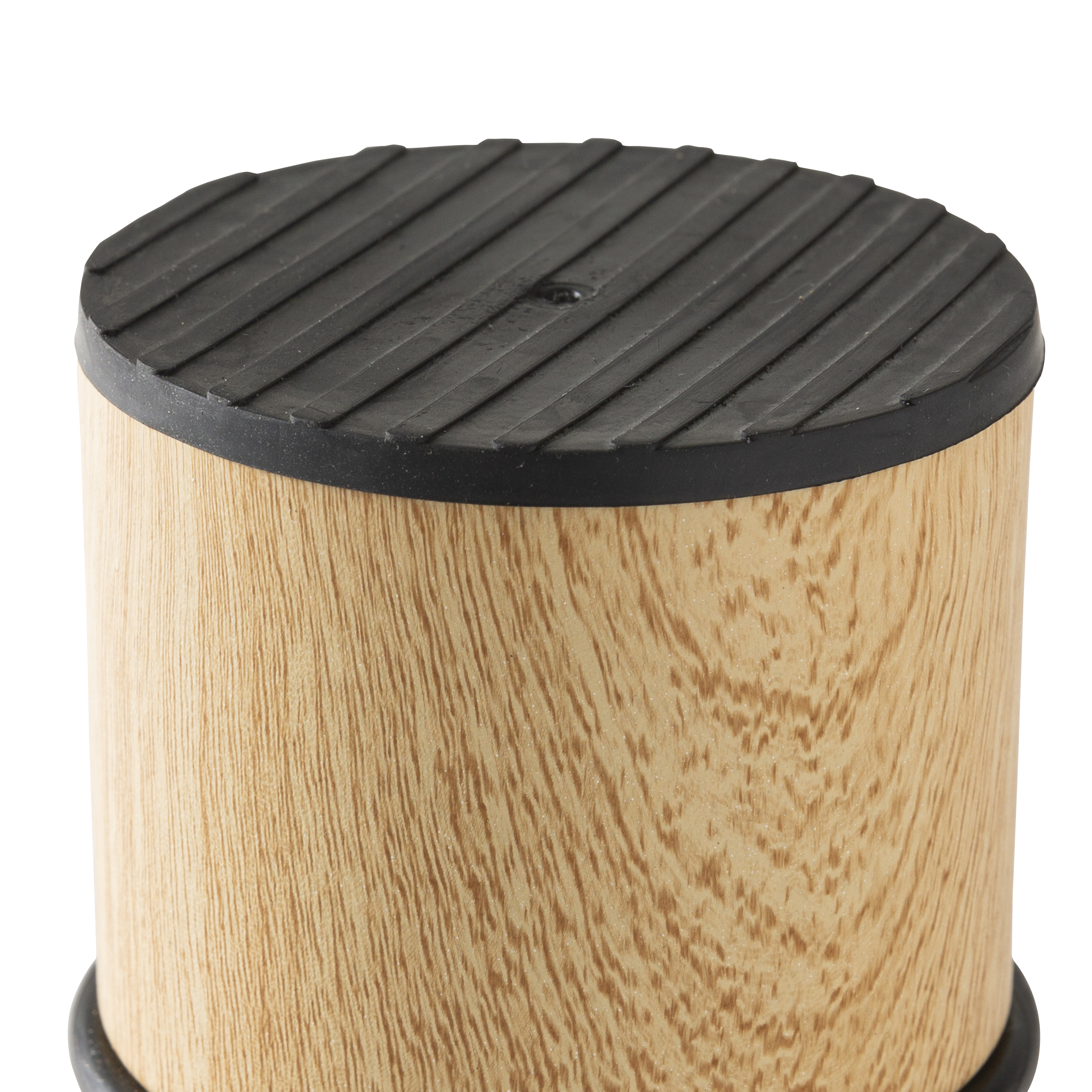 Batente bloqueador para porta para pousar no chão aço efeito madeira 2 anéis ø7,2x8,1cm Inspire - 3