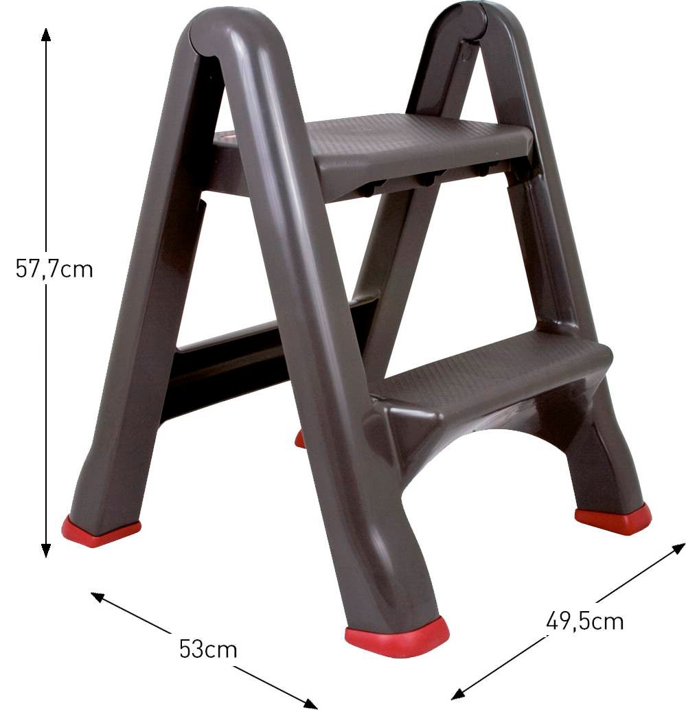 Tamborete dobrável com 2 degraus 64 cm 150 kg Curver - 2