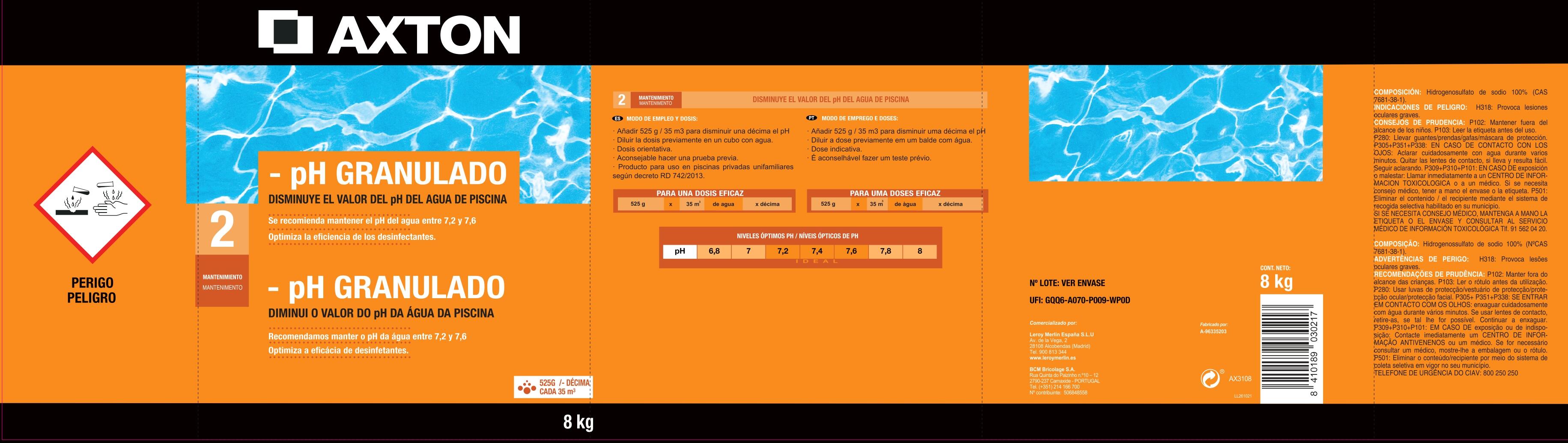 Redutor pH AXTON 8KG - 3