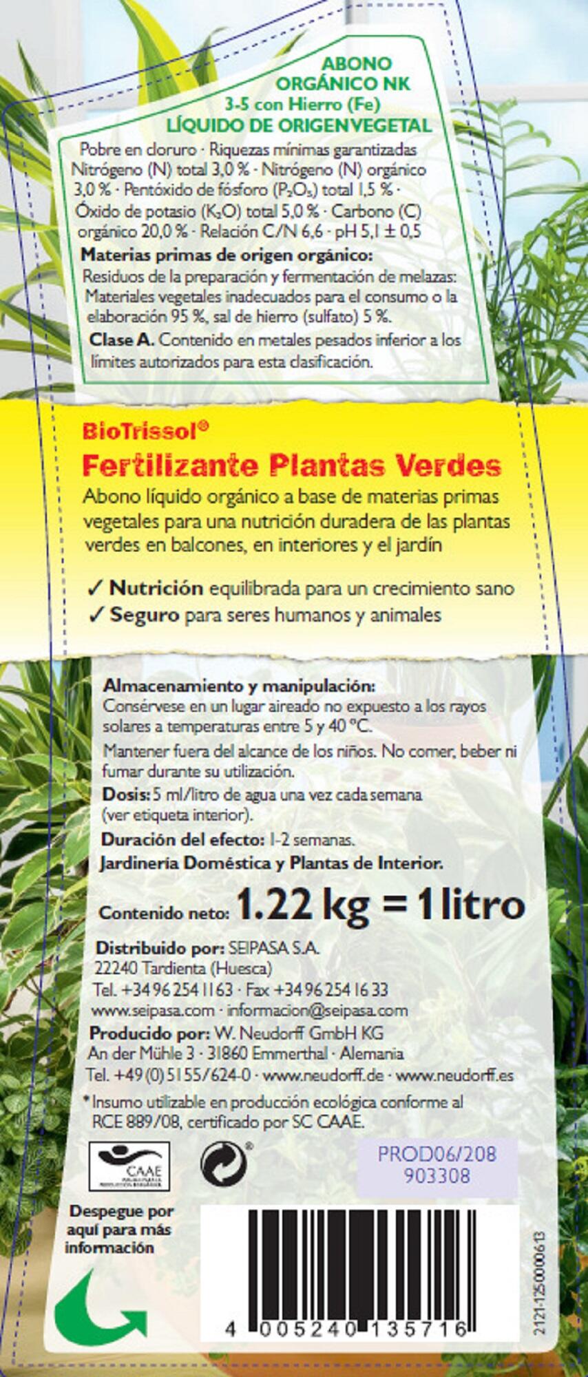 Abono para plantas verdes NEUDORFF 1 L - 5