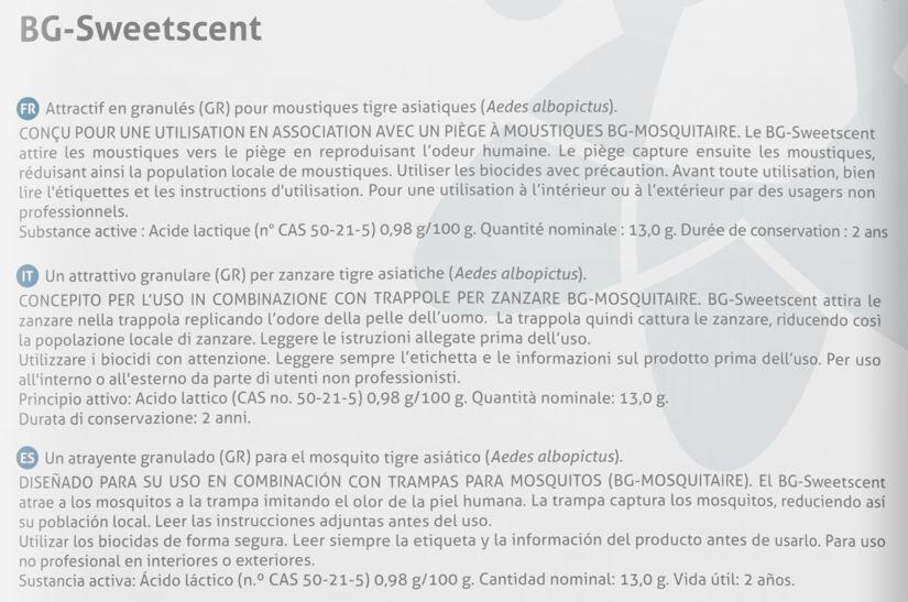 Recharges BG-Sweetscent 2 mois pour pièges à moustiques Biogents - 9